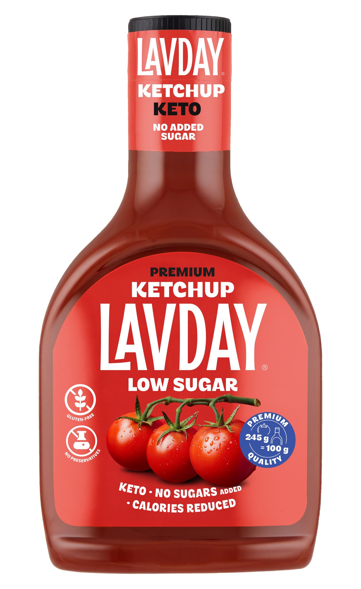 Lavday Rajčatový kečup bez přidaného cukru 425g-0