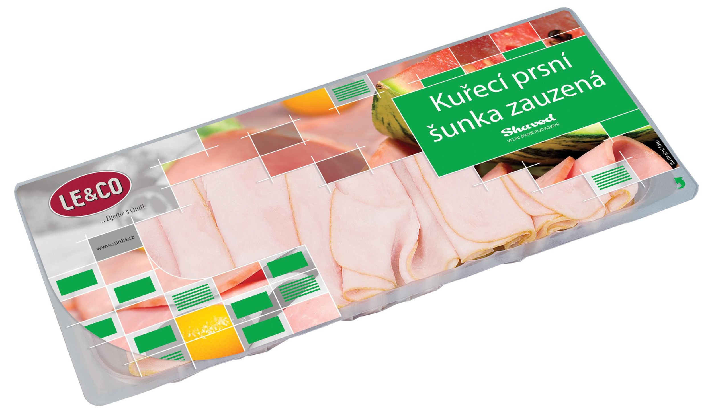 Uzeniny a lahůdky - Le & Co Kuřecí prsní šunka zauzená shaved 200 g