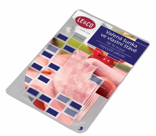 Uzeniny a lahůdky - Le & Co Šunka vařená ve vlastní šťávě 100g
