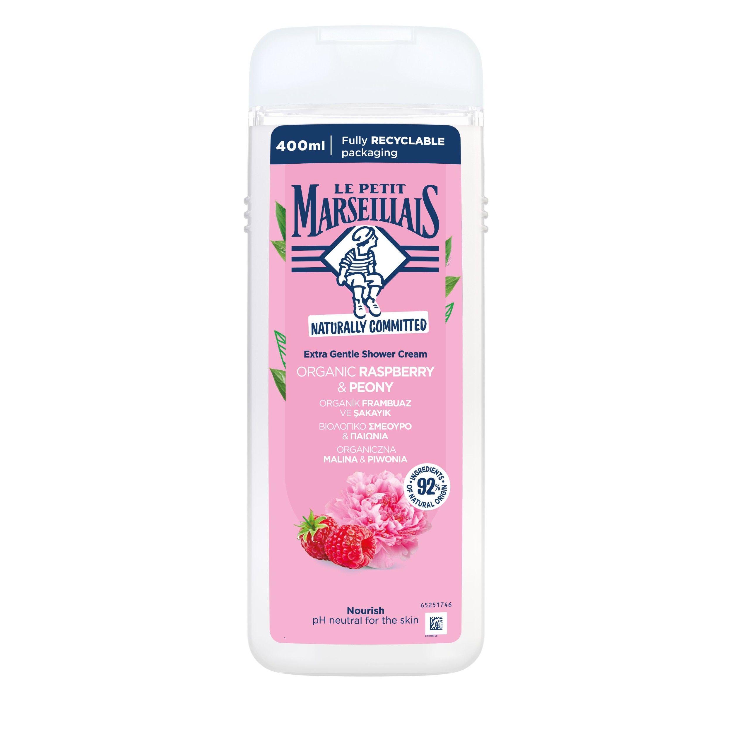 Drogerie a kosmetika - Le Petit Marseillais sprchový gel Malina&Pivoňka 400 ml