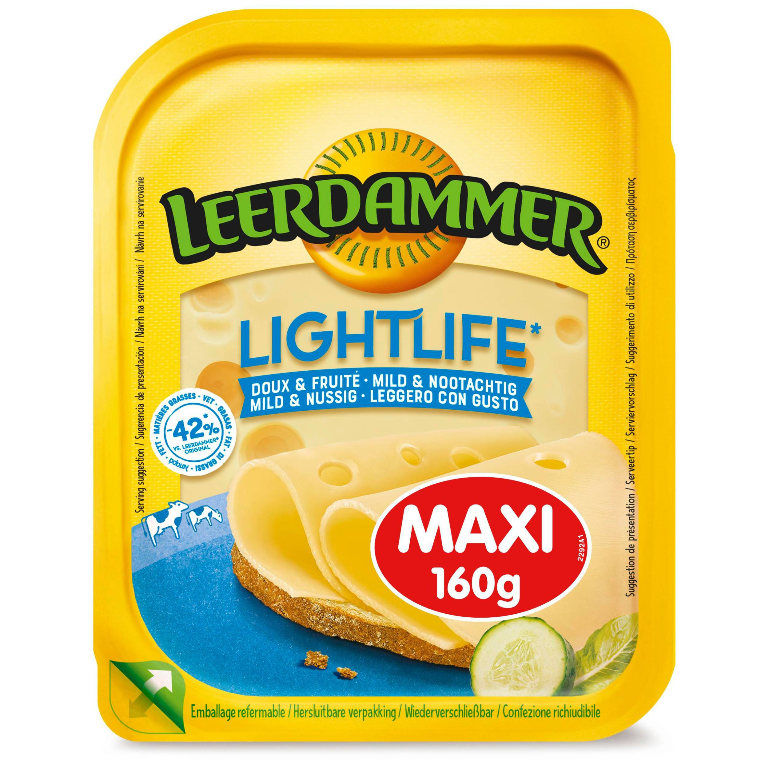 Mléčné a chlazené - Leerdammer Lightlife maxi 160 g