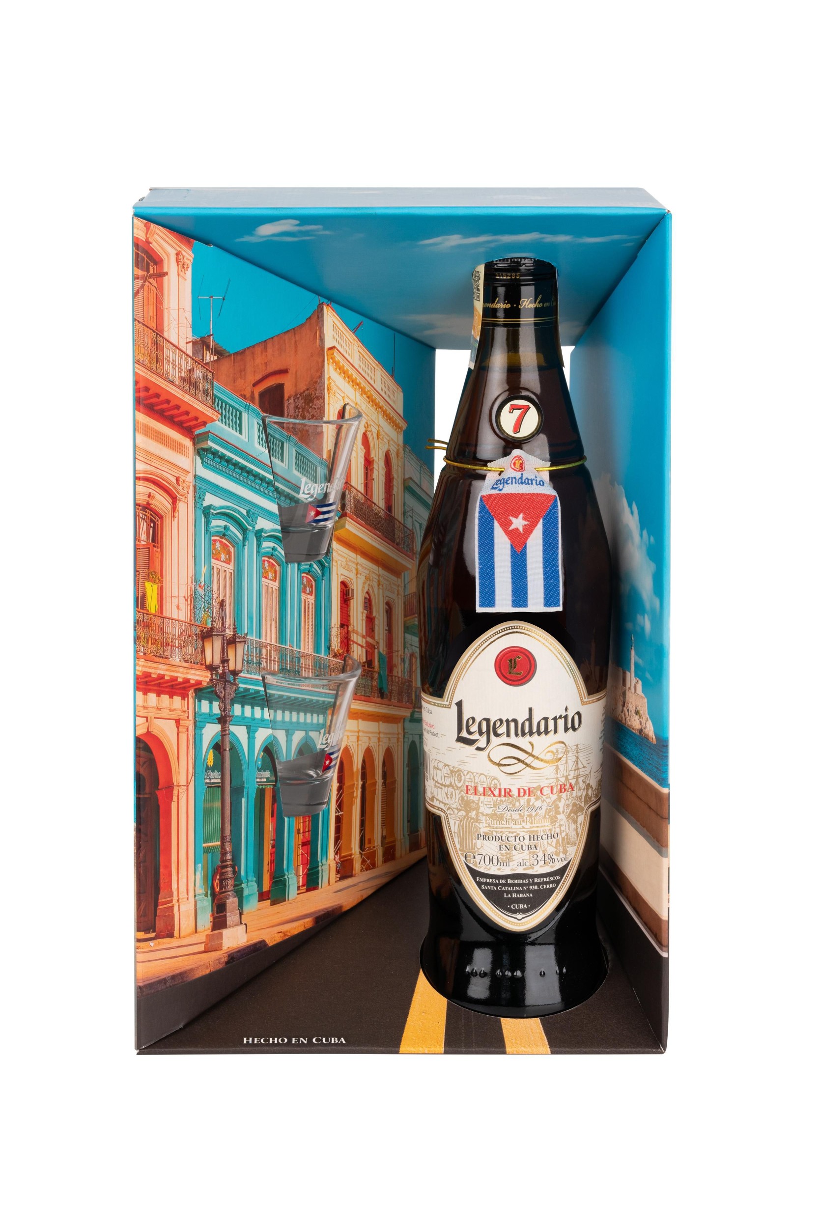 Nápoje - Legendario Rum Elixir de Cuba 34% 0,7l dárkové balení
