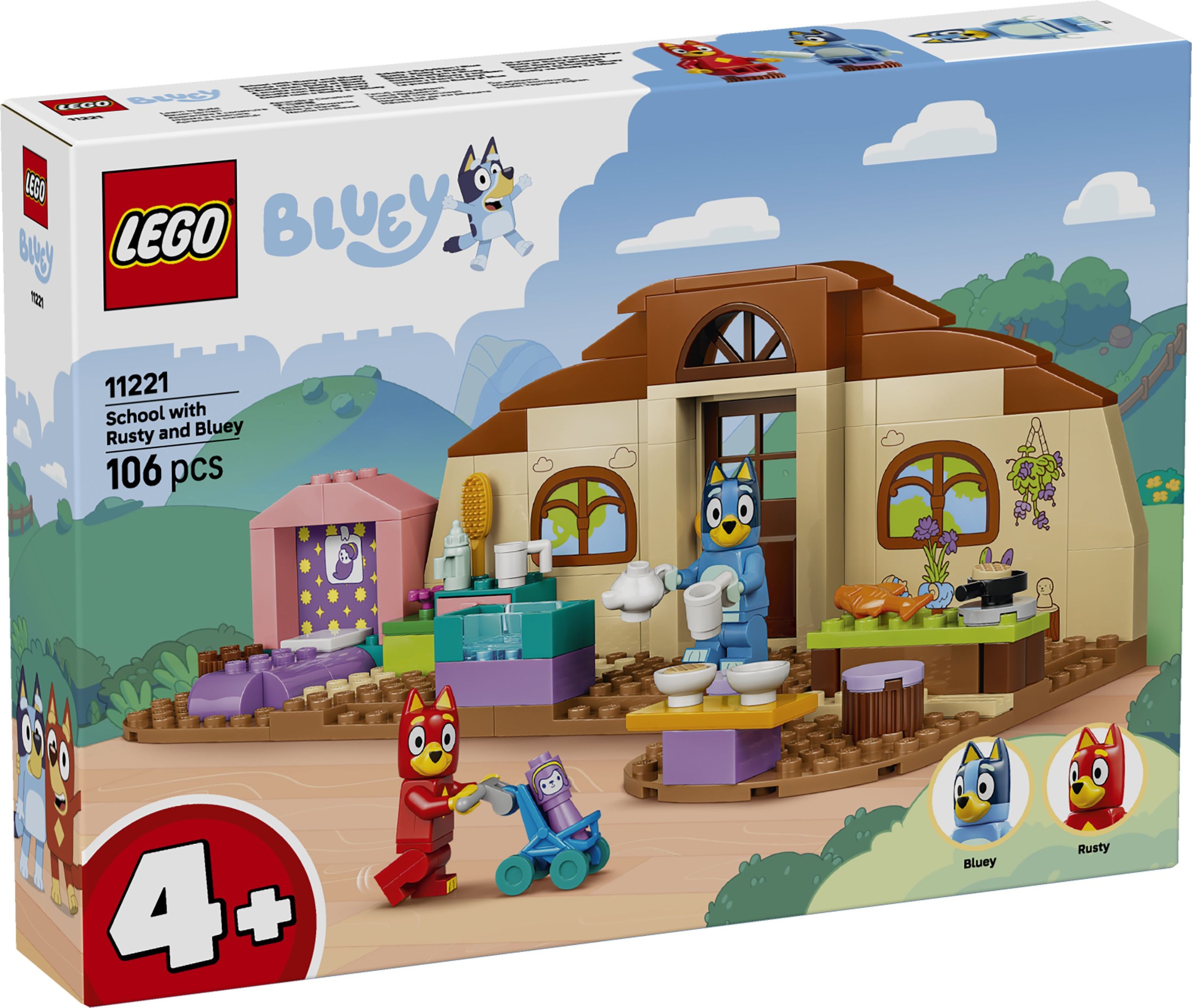 Svět dětí - LEGO® Bluey 11221 Rusty, Bluey a škola