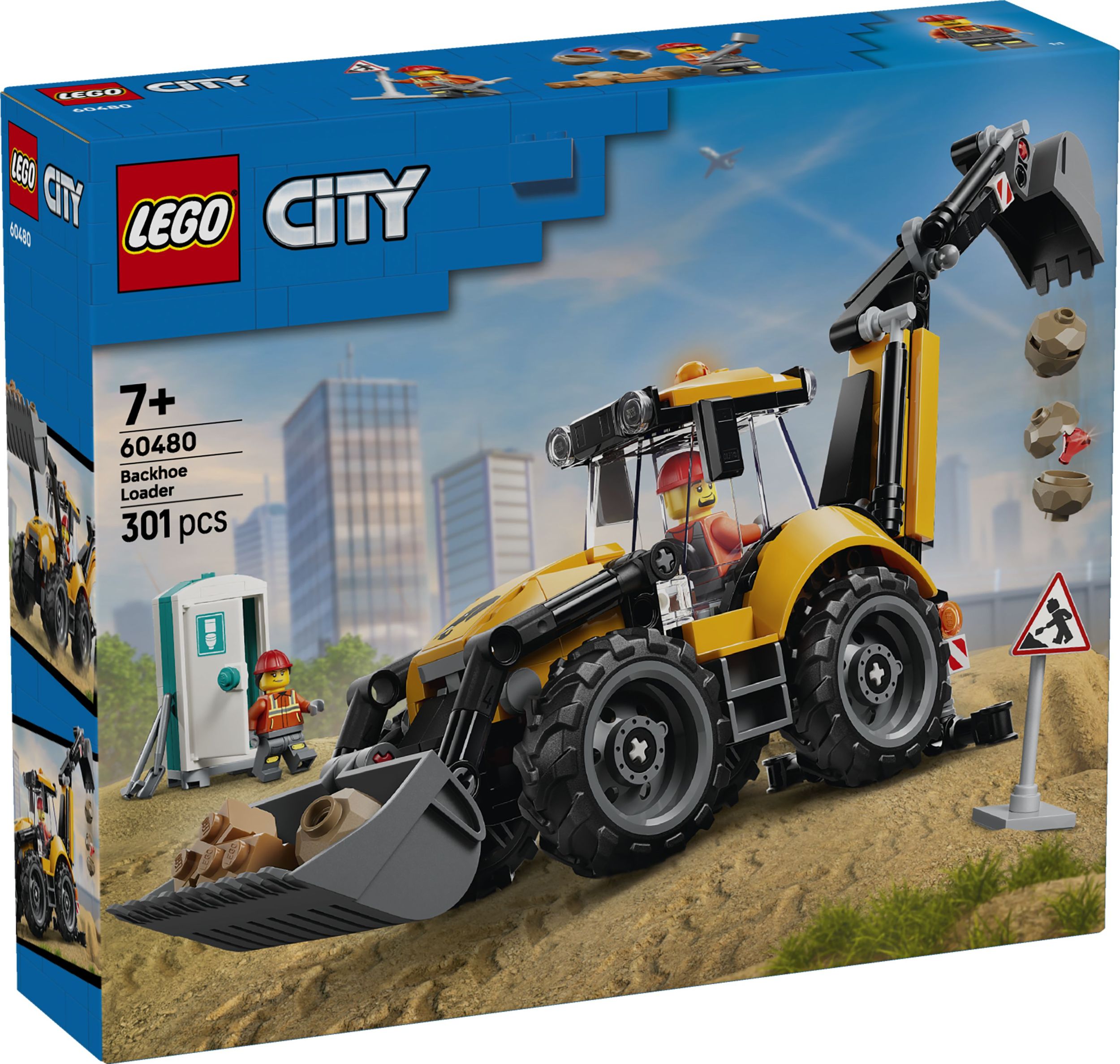 Svět dětí - LEGO® City 60480 Žlutý nakladač s rypadlem