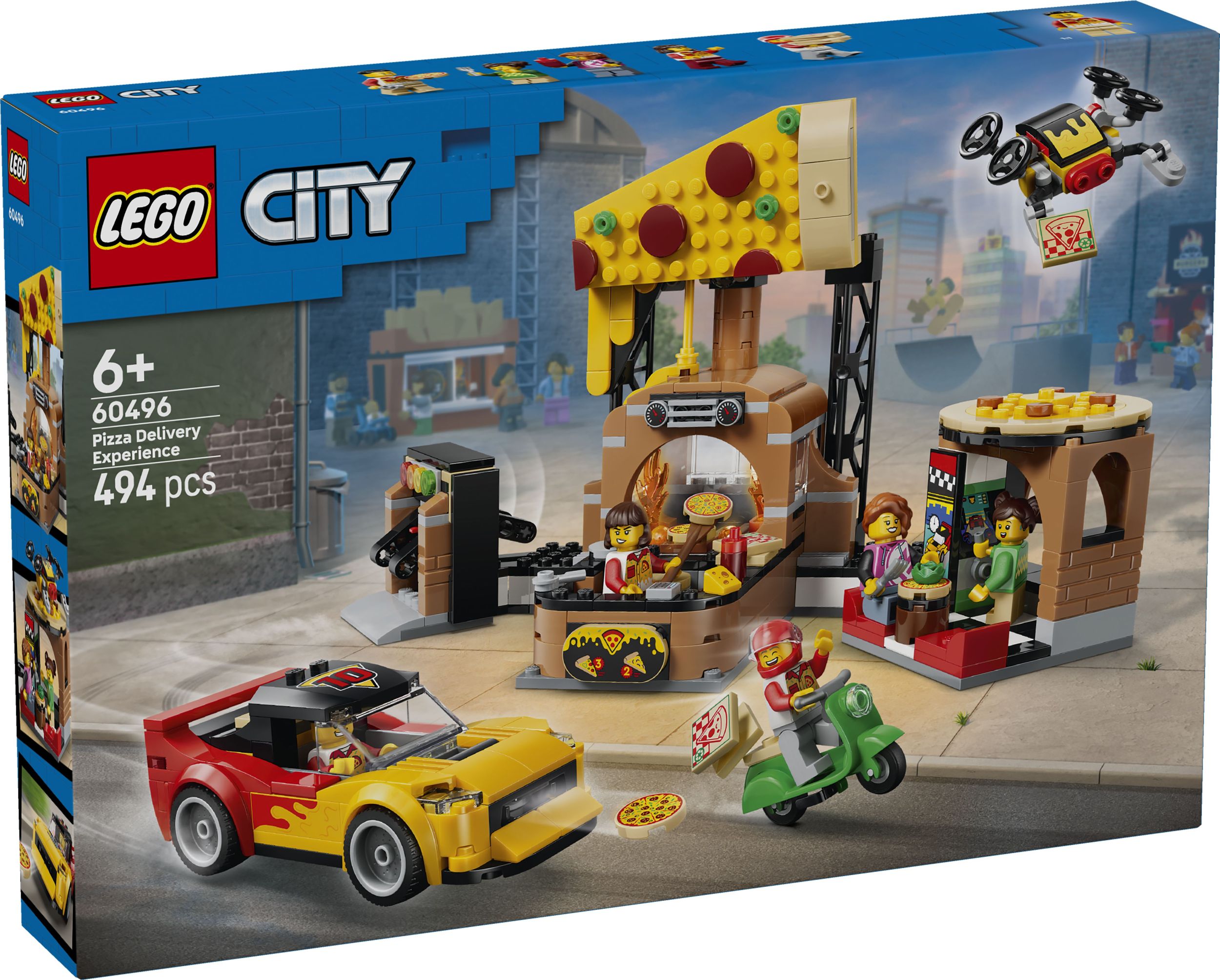 Svět dětí - LEGO® City 60496 Rozvoz pizzy a vozidla