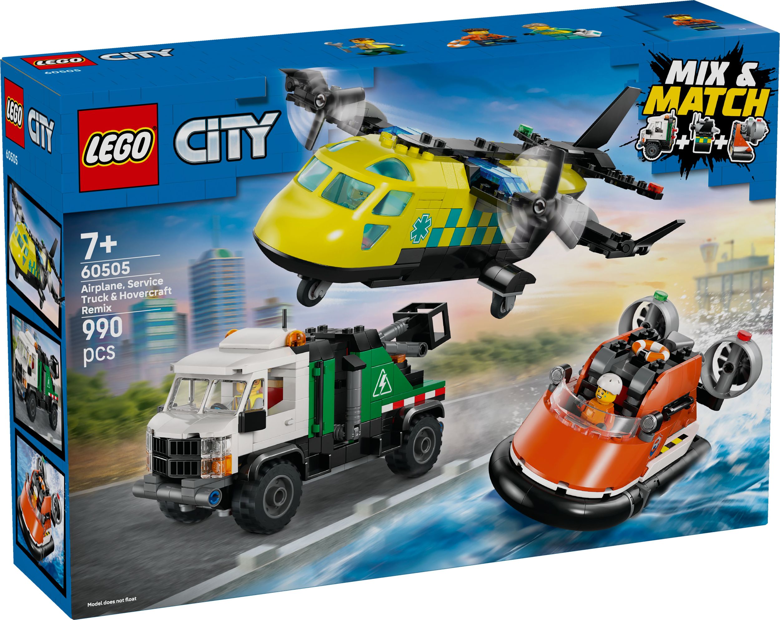 Svět dětí - LEGO® City 60505 Remix: Letadlo, servisní vůz a vznášedlo