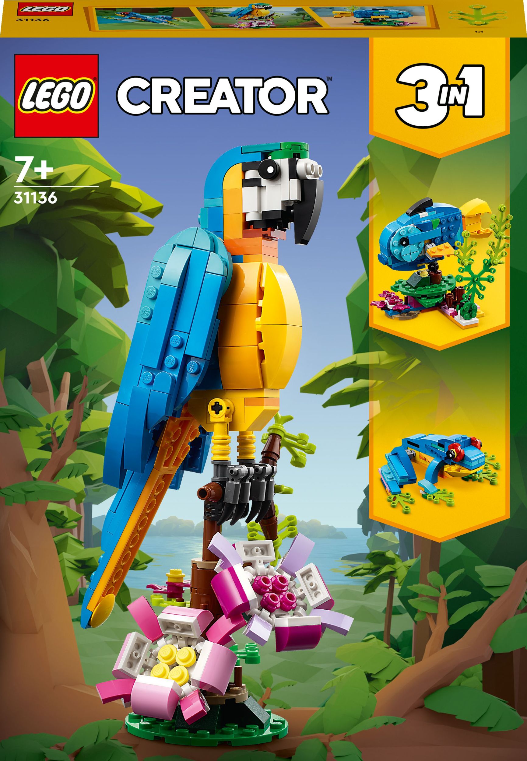 Svět dětí - LEGO® Creator 3 v 1 31136 Exotický papoušek