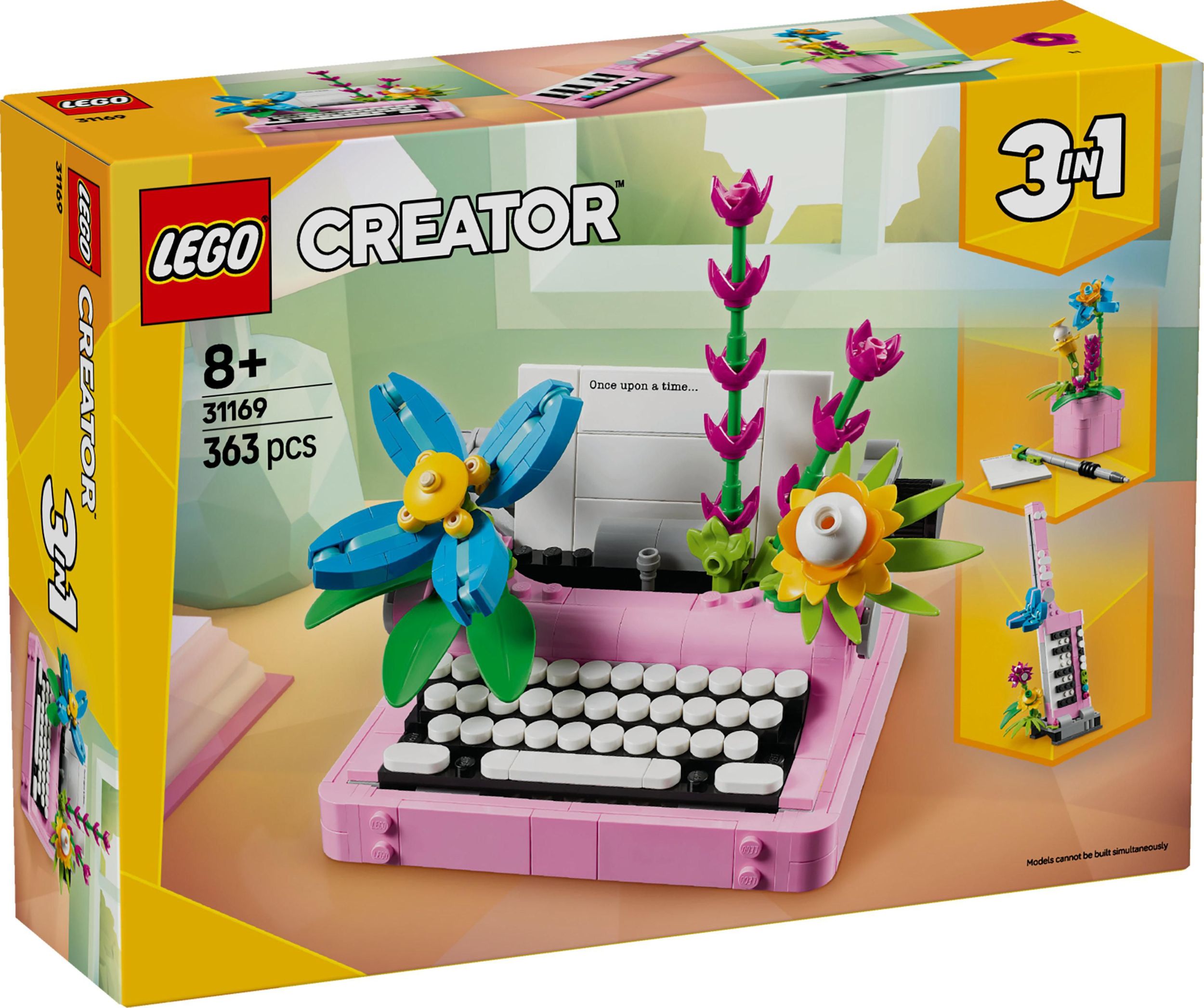 Svět dětí - LEGO® Creator 3 v 1 31169 Psací stroj s květinami