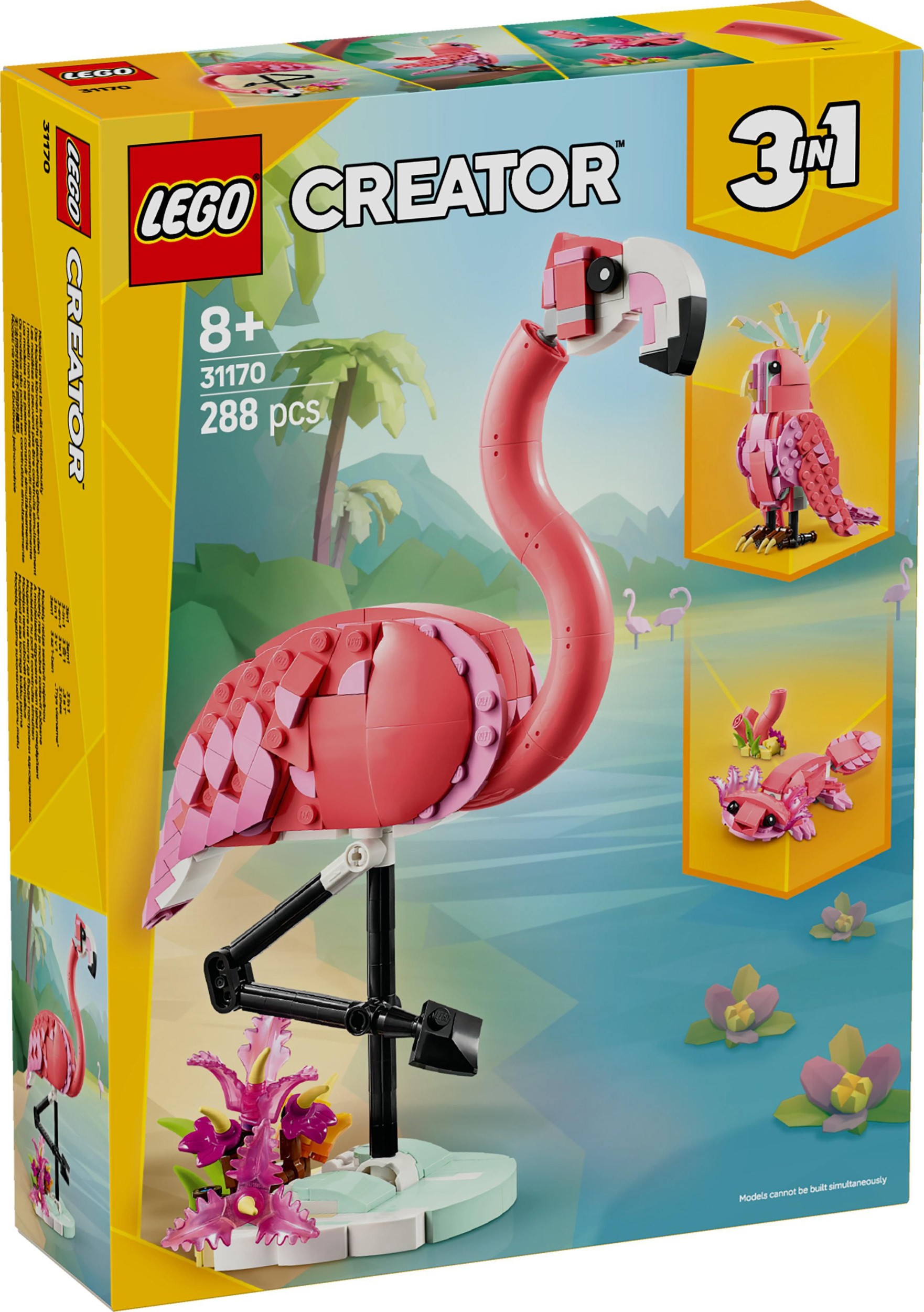 Svět dětí - LEGO® Creator 3 v 1 31170 Divoká zvířata: Růžový plameňák