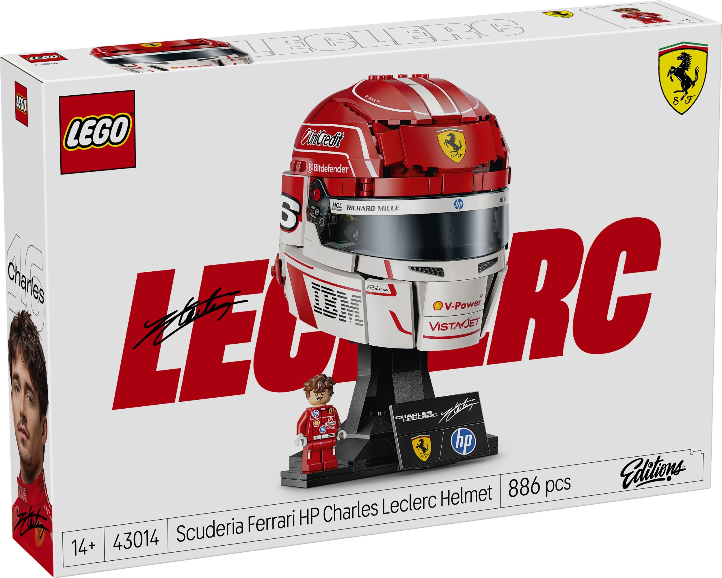 Svět dětí - LEGO® Editions 43014 Helma Charles Leclerc ze Scuderia Ferrari HP