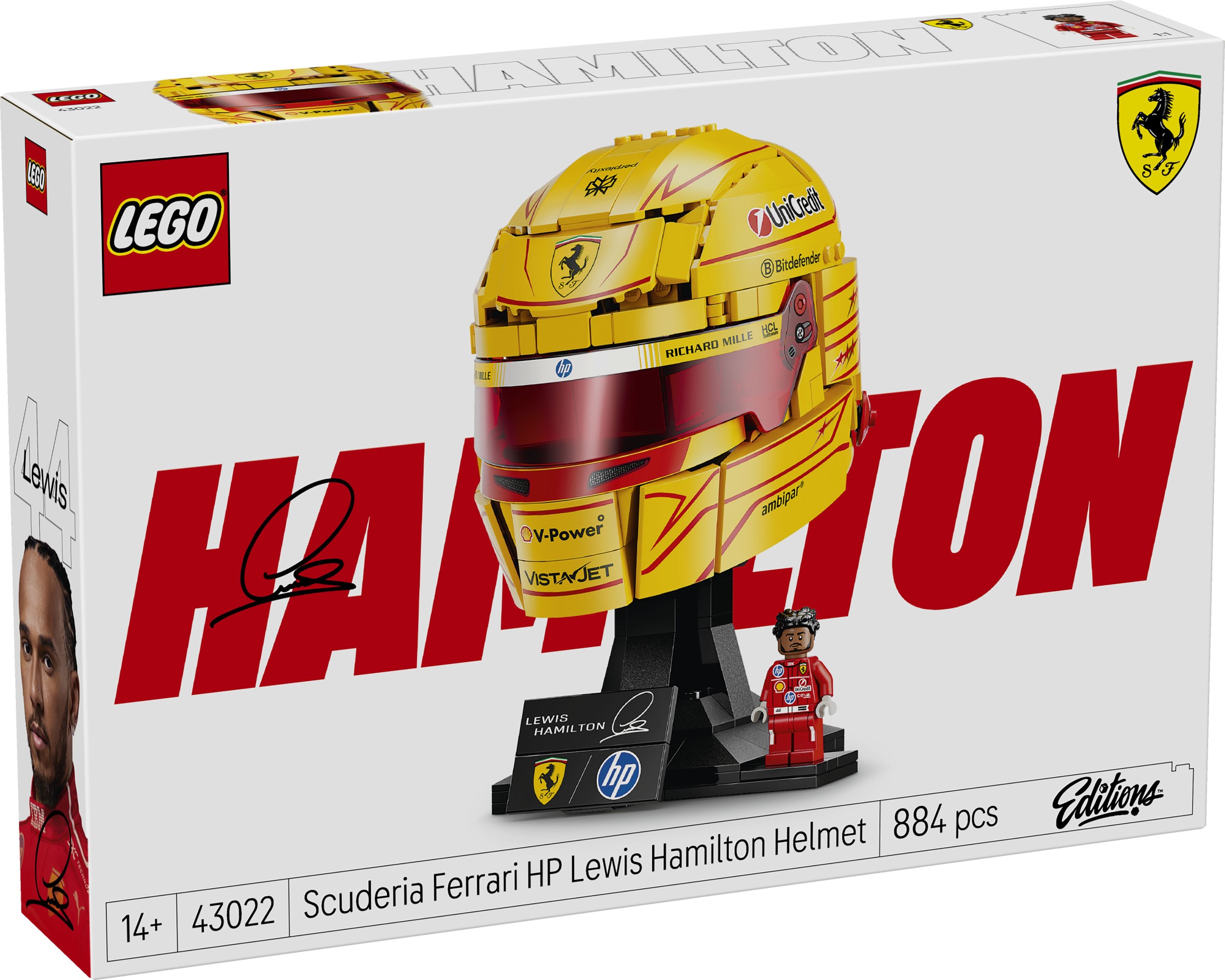 Svět dětí - LEGO® Editions 43022 Helma Lewis Hamilton ze Scuderia Ferrari HP