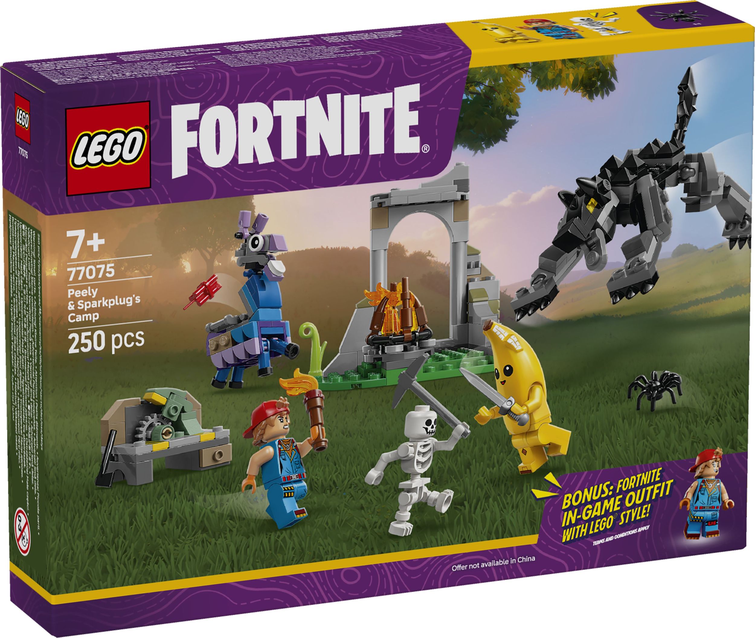 Svět dětí - LEGO® Fortnite® 77075 Peely a Sparkplug a jejich tábořiště