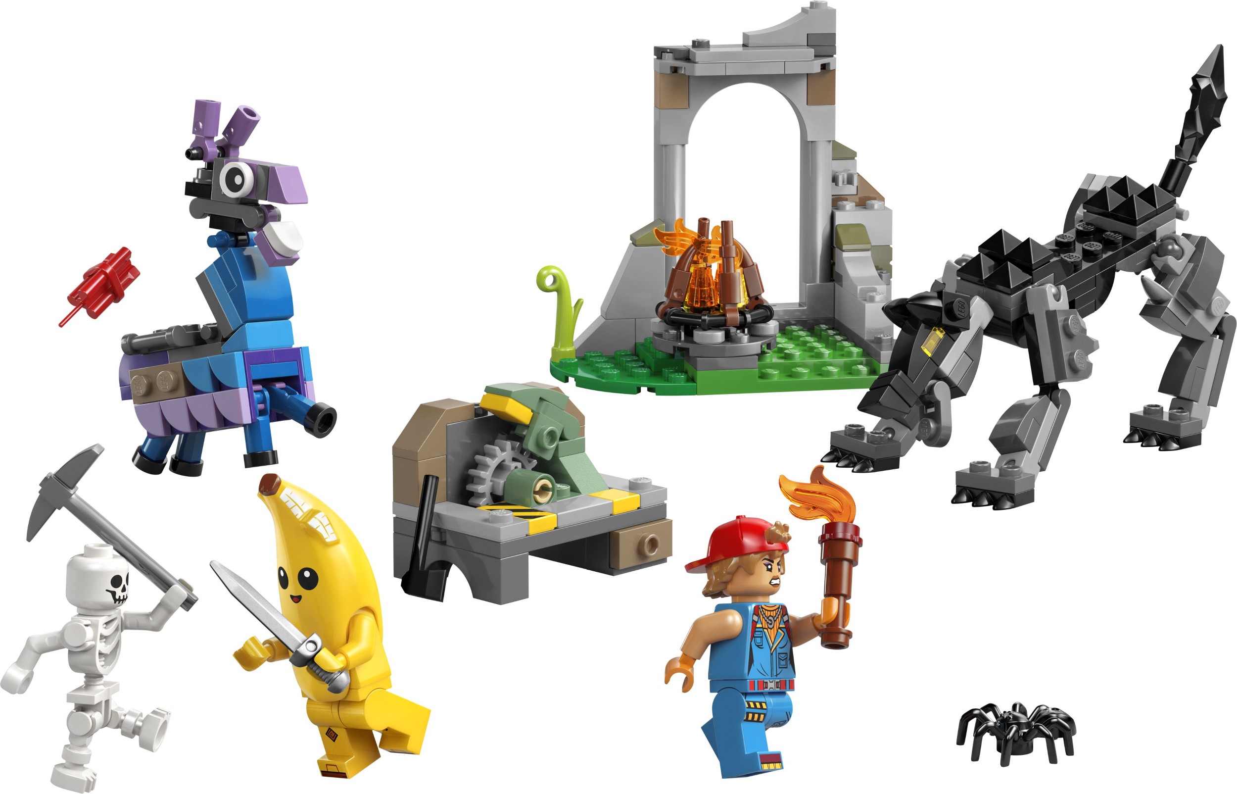 LEGO® Fortnite® 77075 Peely a Sparkplug a jejich tábořiště-0