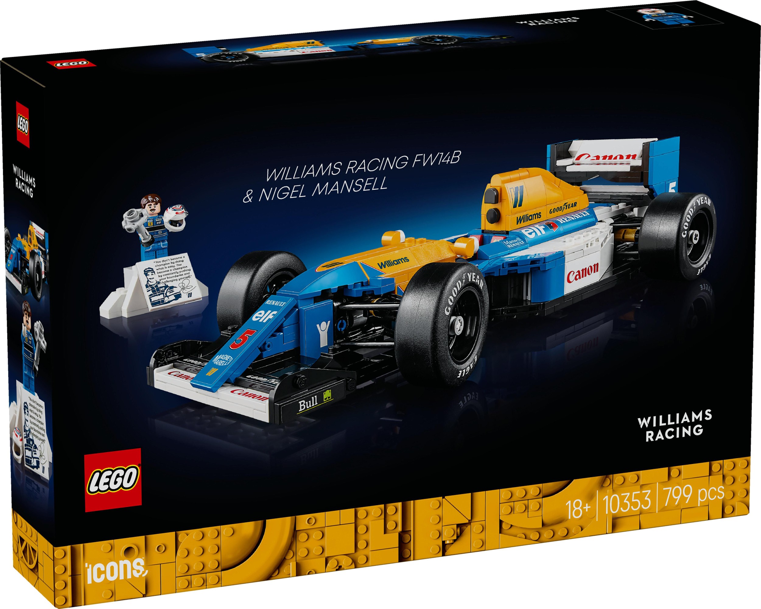 Svět dětí - LEGO® Icons 10353 Williams Racing FW14B a Nigel Mansell