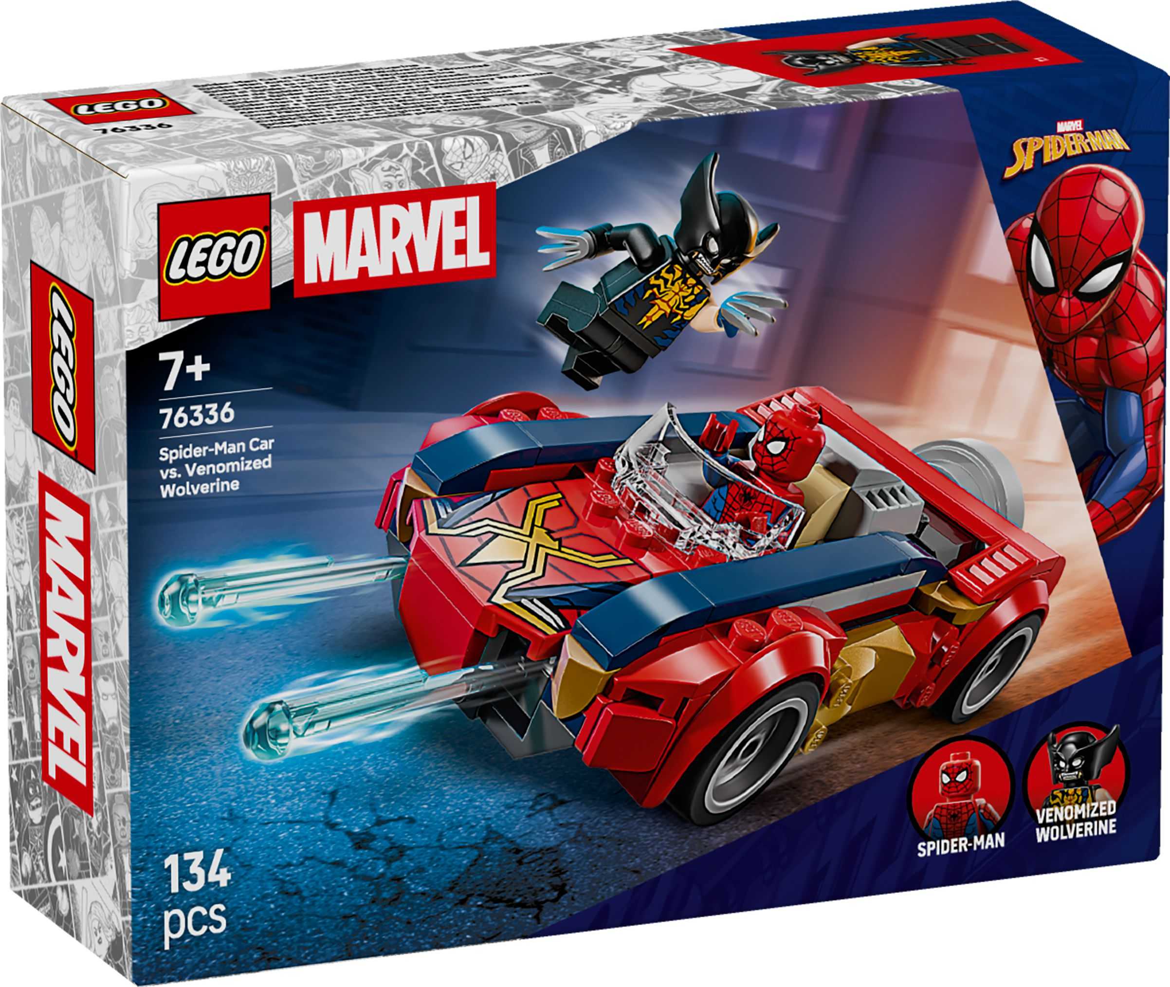 Svět dětí - LEGO® Marvel 76336 Spider-Man a auto vs. venomizovaný Wolverine