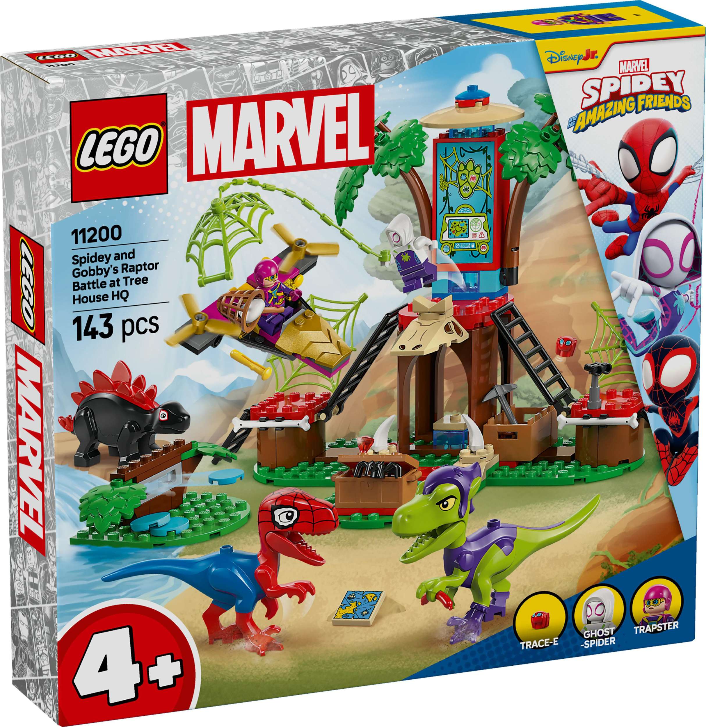 Svět dětí - LEGO® Marvel Spidey a jeho úžasní přátelé 11200 Spidey, Gobby a raptoří bitva na základně na stromě