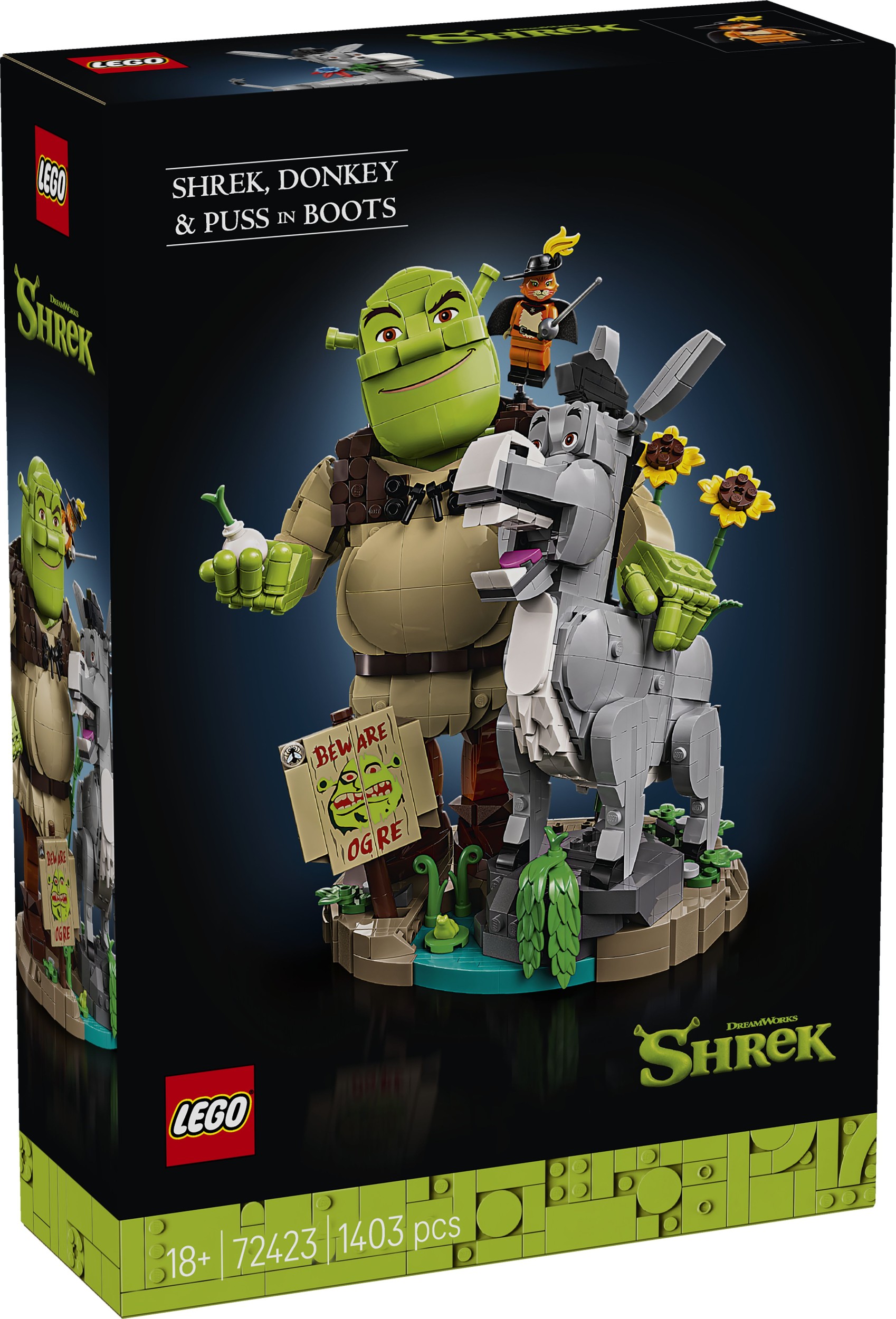 Svět dětí - LEGO® Shrek 72423 Shrek, Oslík a Kocour v botách