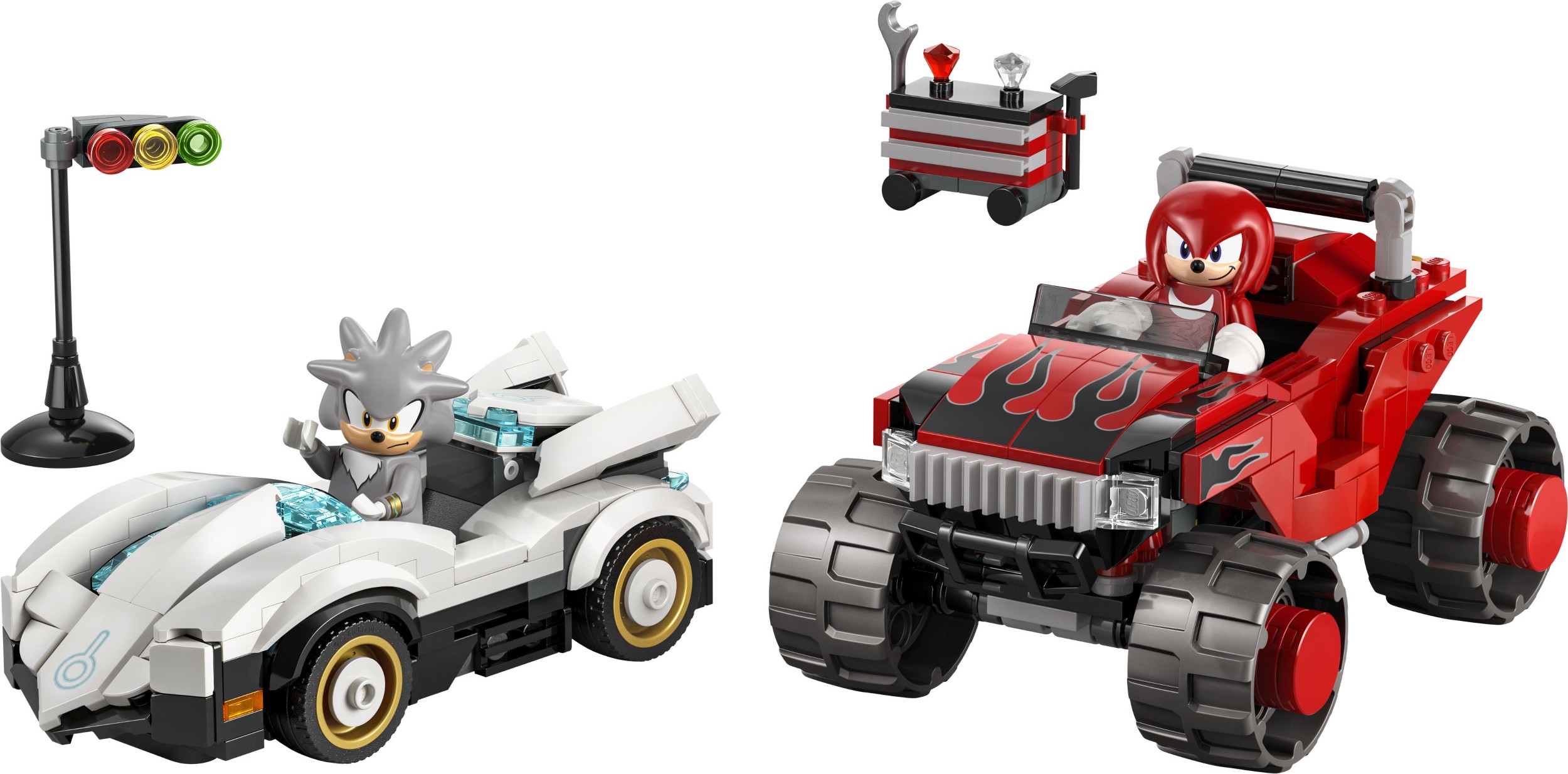 LEGO® Sonic the Hedgehog™ 77118 Silver a jeho auto vs. Knuckles a jeho monster truck-0