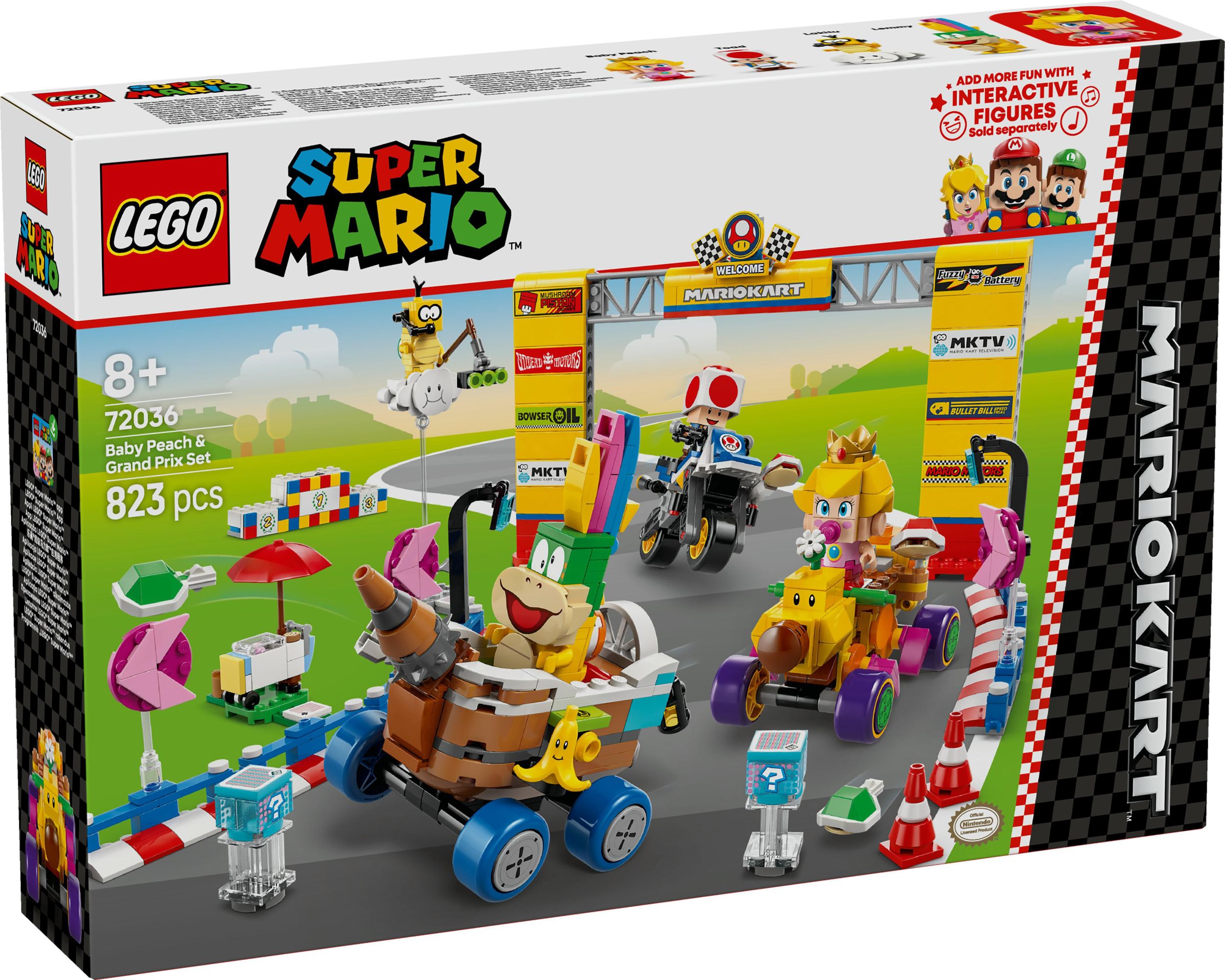 Svět dětí - LEGO® Super Mario 72036 Mario Kart – Baby Peach a sada Grand Prix