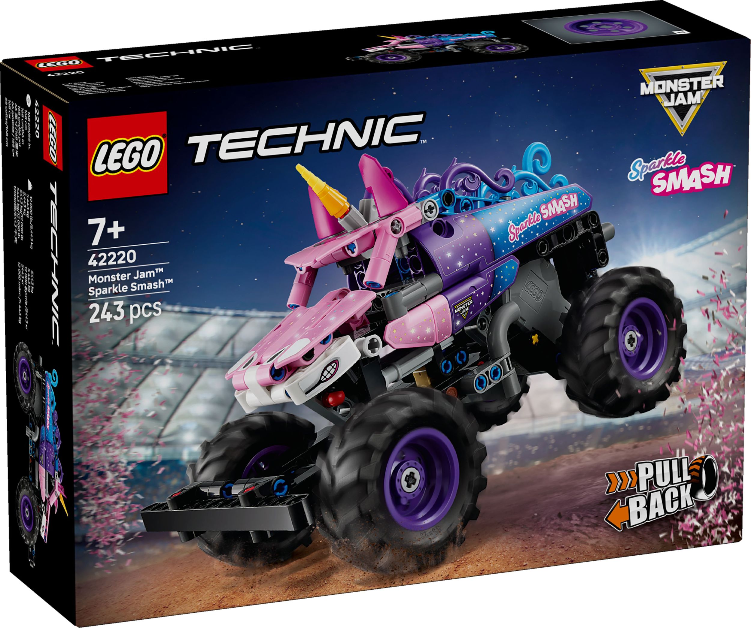 Svět dětí - LEGO® Technic 42220 Monster Jam™ Sparkle Smash™ s natahovacím motorem