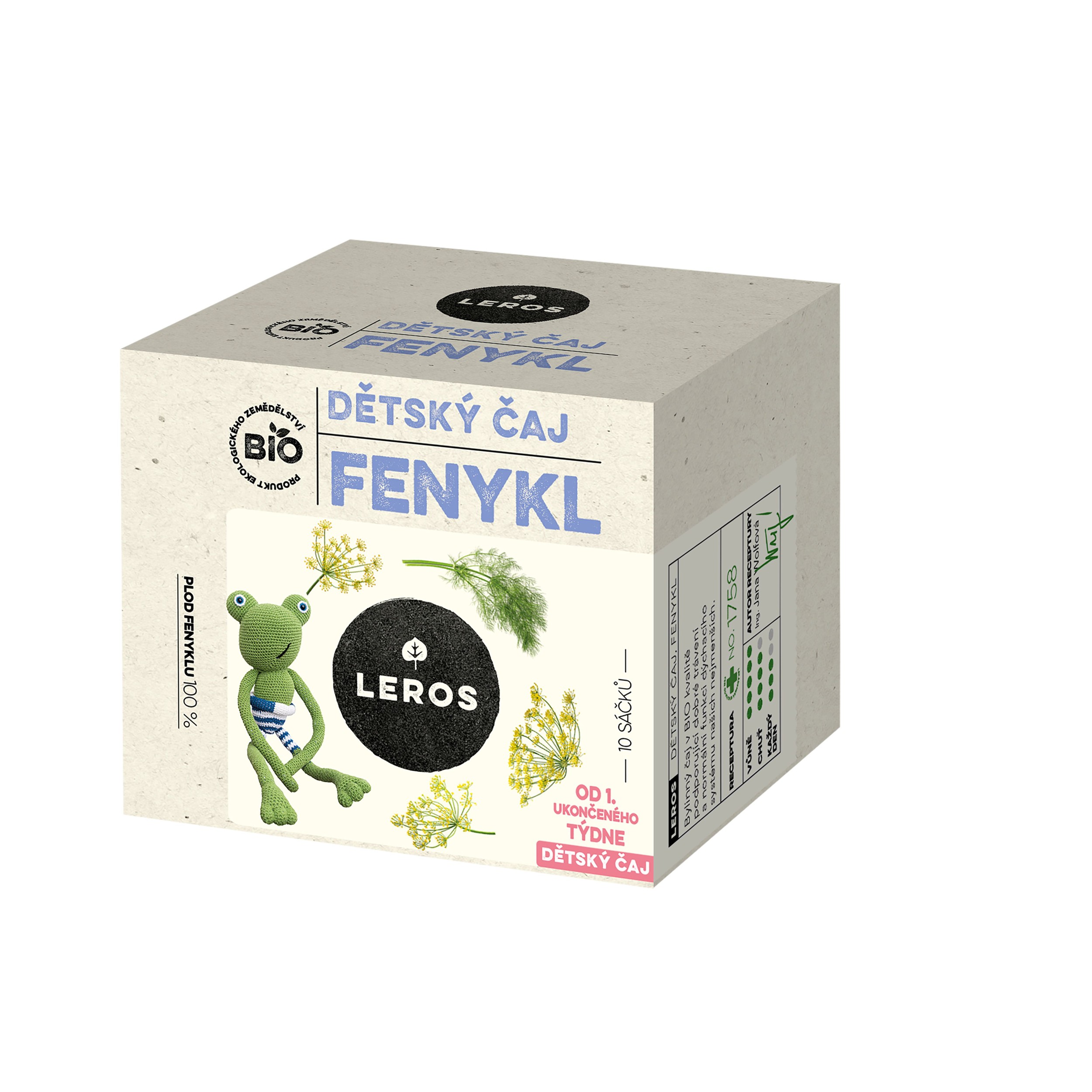 Zdravý svět - Leros BIO Dětský čaj Fenykl 10x1,5g