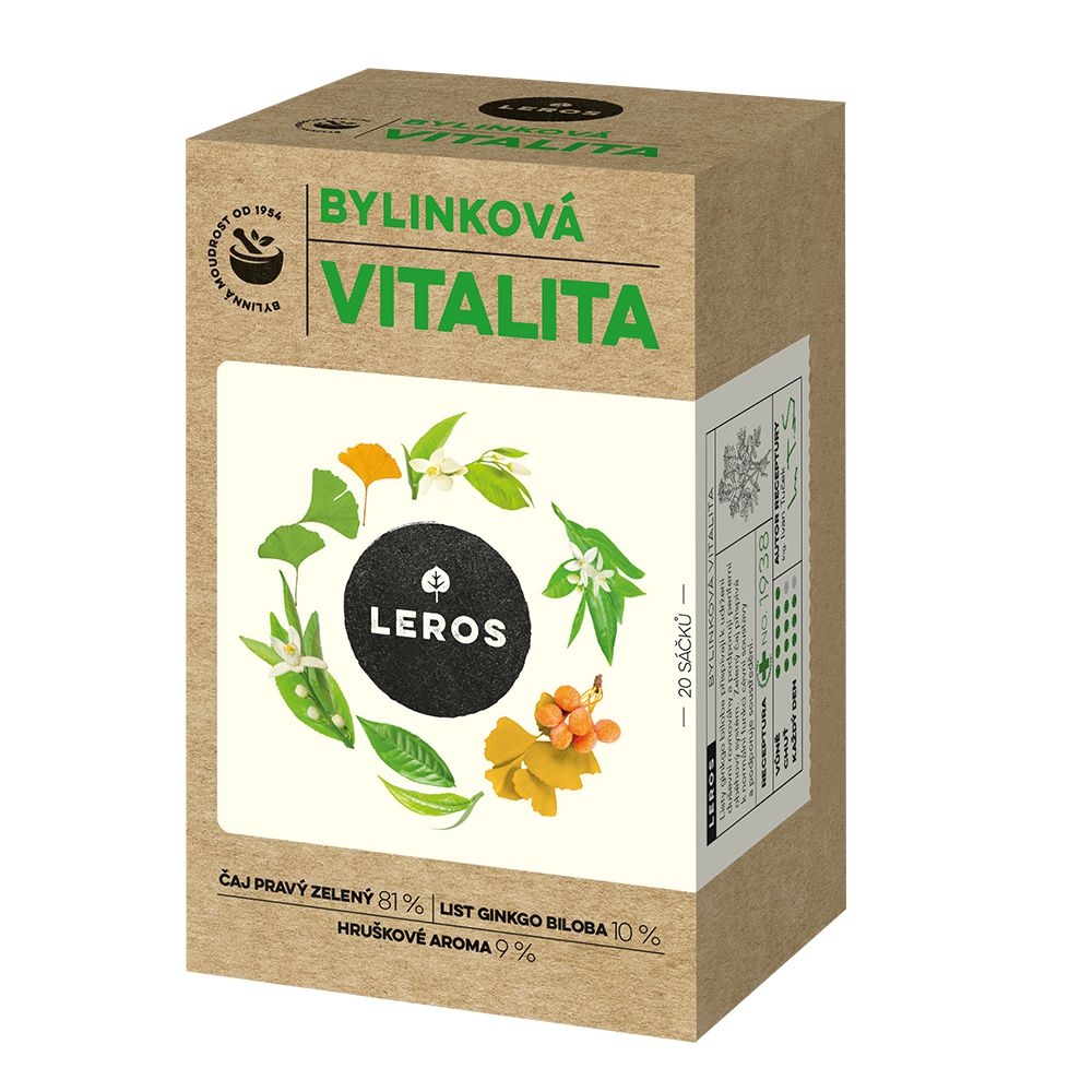 Nápoje - Leros bylinková vitalita 20x2g