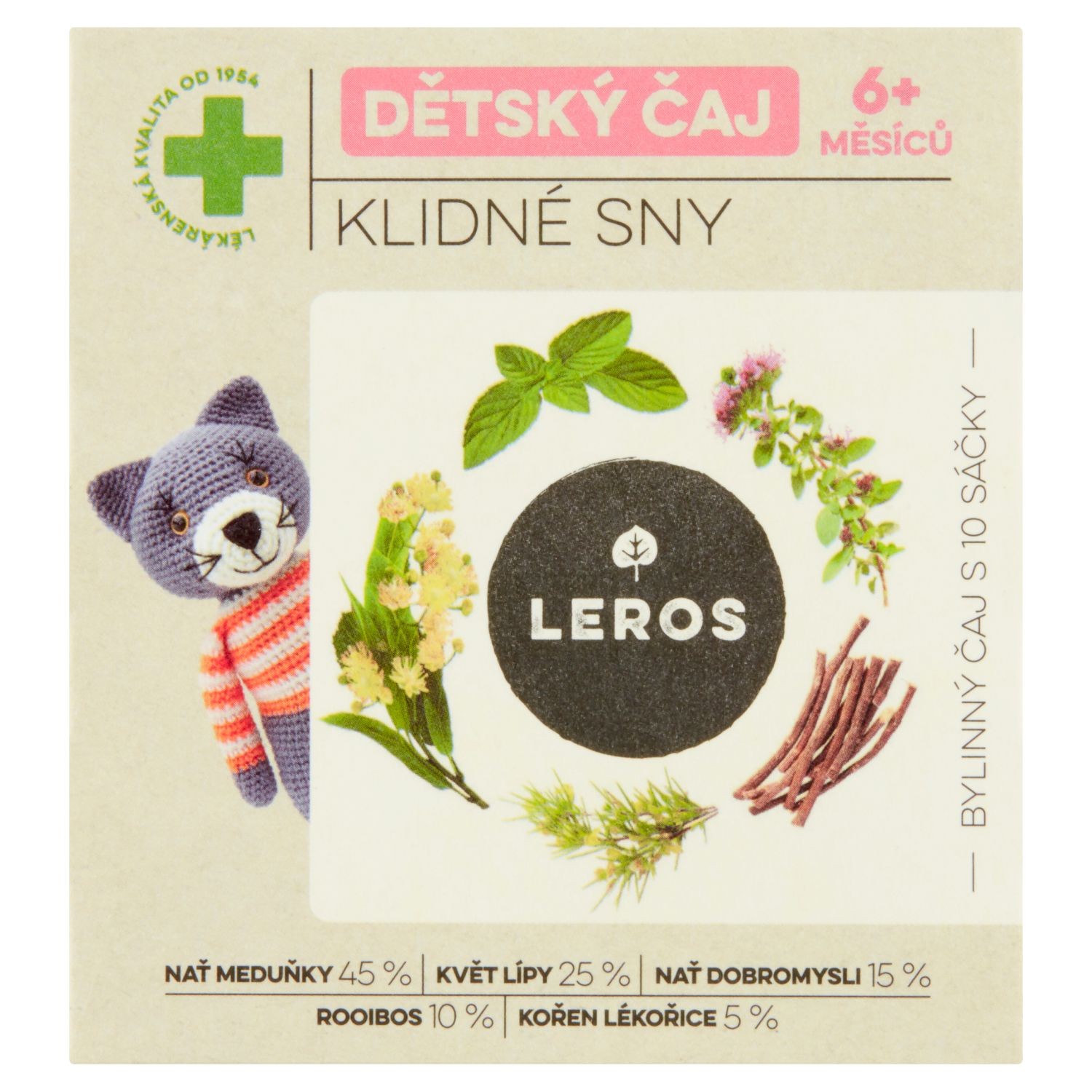 Svět dětí - Leros Dětský čaj klidné sny 6m+ 10 x 1,5g (15g)