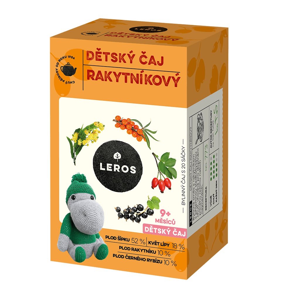 Svět dětí - Leros Dětský čaj s rakytníkem 9m+ 20x2g