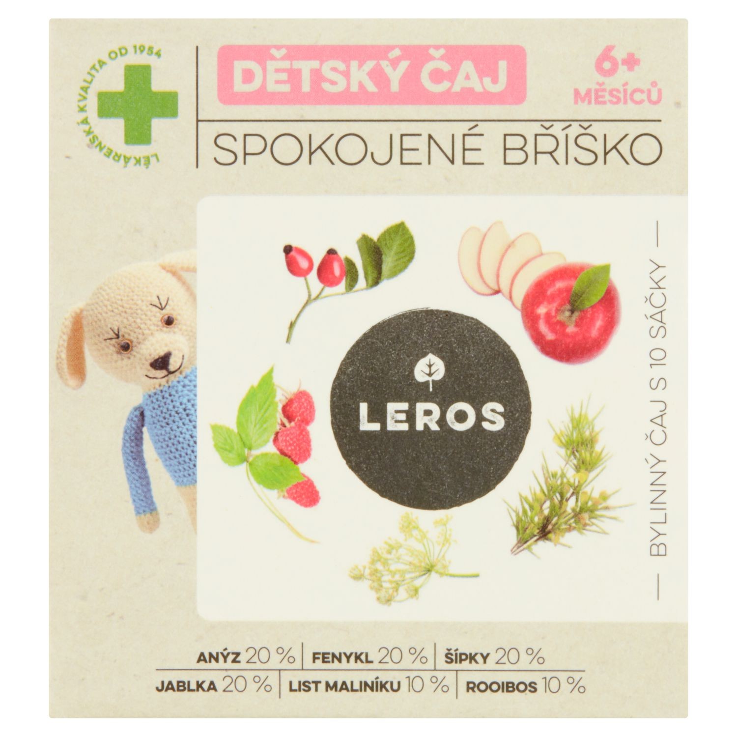 Svět dětí - Leros Dětský čaj spokojené bříško 6m+ 10 x 2g (20g)