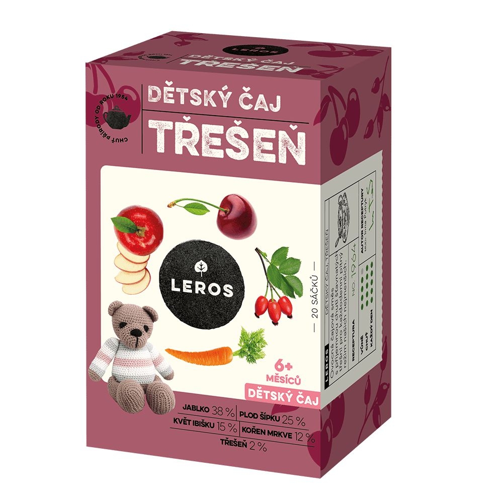 Svět dětí - Leros Dětský čaj Třešeň 6m+ 20x2g