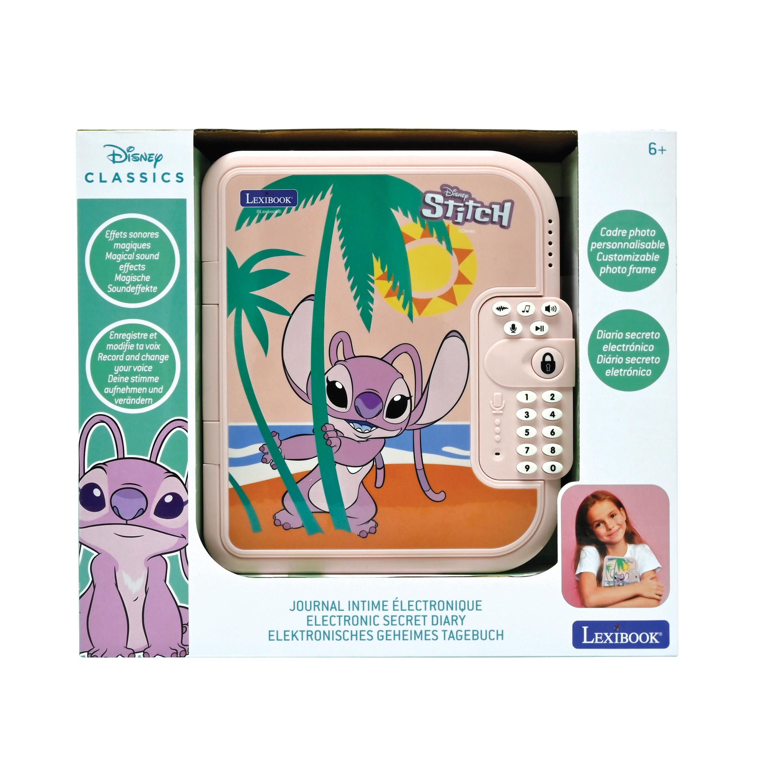 Svět dětí - Lexibook Elektronický zápisník Secret Safe Angel Disney Stitch 533 g