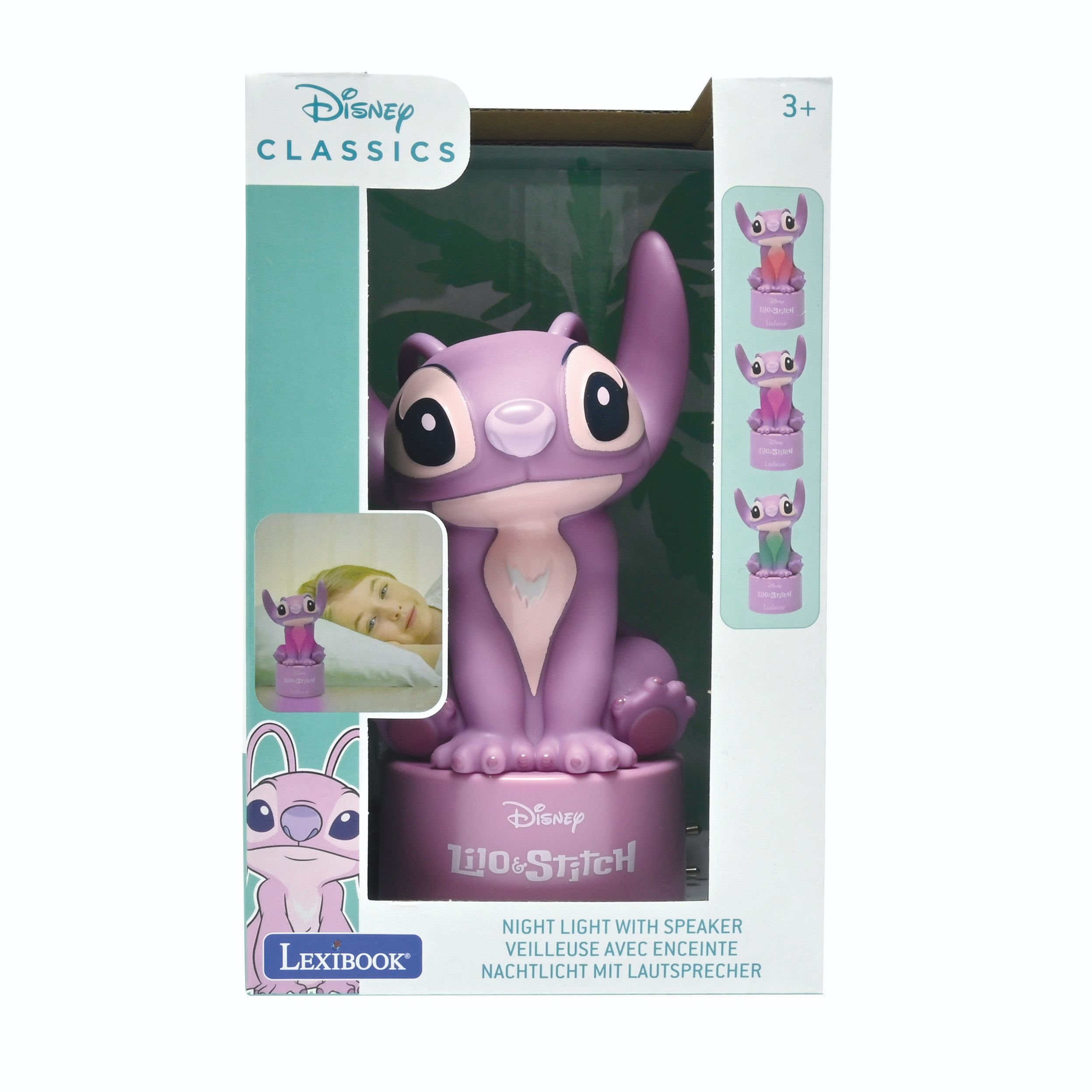 Svět dětí - Lexibook Noční světlo s reproduktorem Angel Disney Stitch 240 g