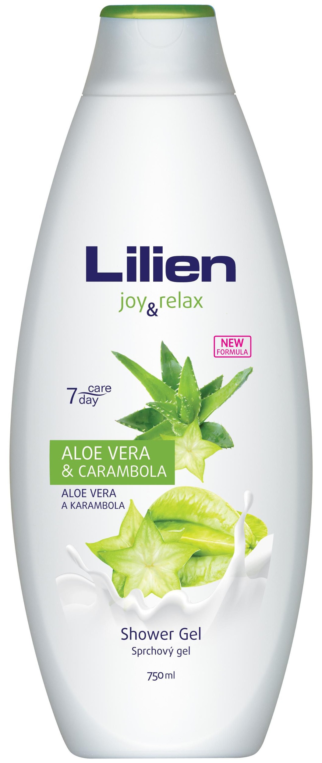 Drogerie a kosmetika - Lilien Krémový sprchový gel Aloe vera & carambola 750 ml