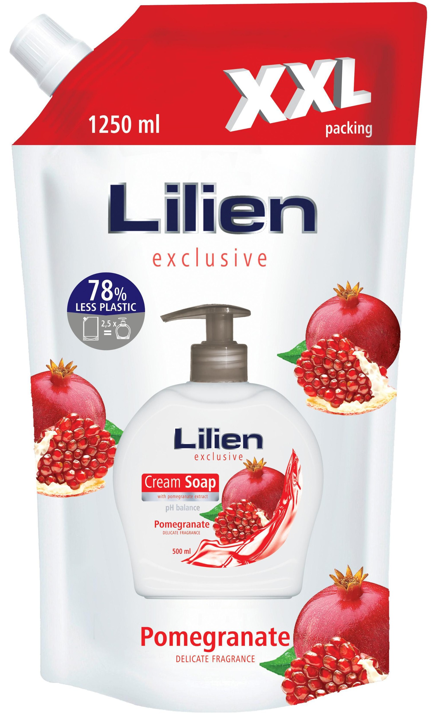 Drogerie a kosmetika - Lilien tekuté mýdlo Pomegranate Milk XXL 1250ml
