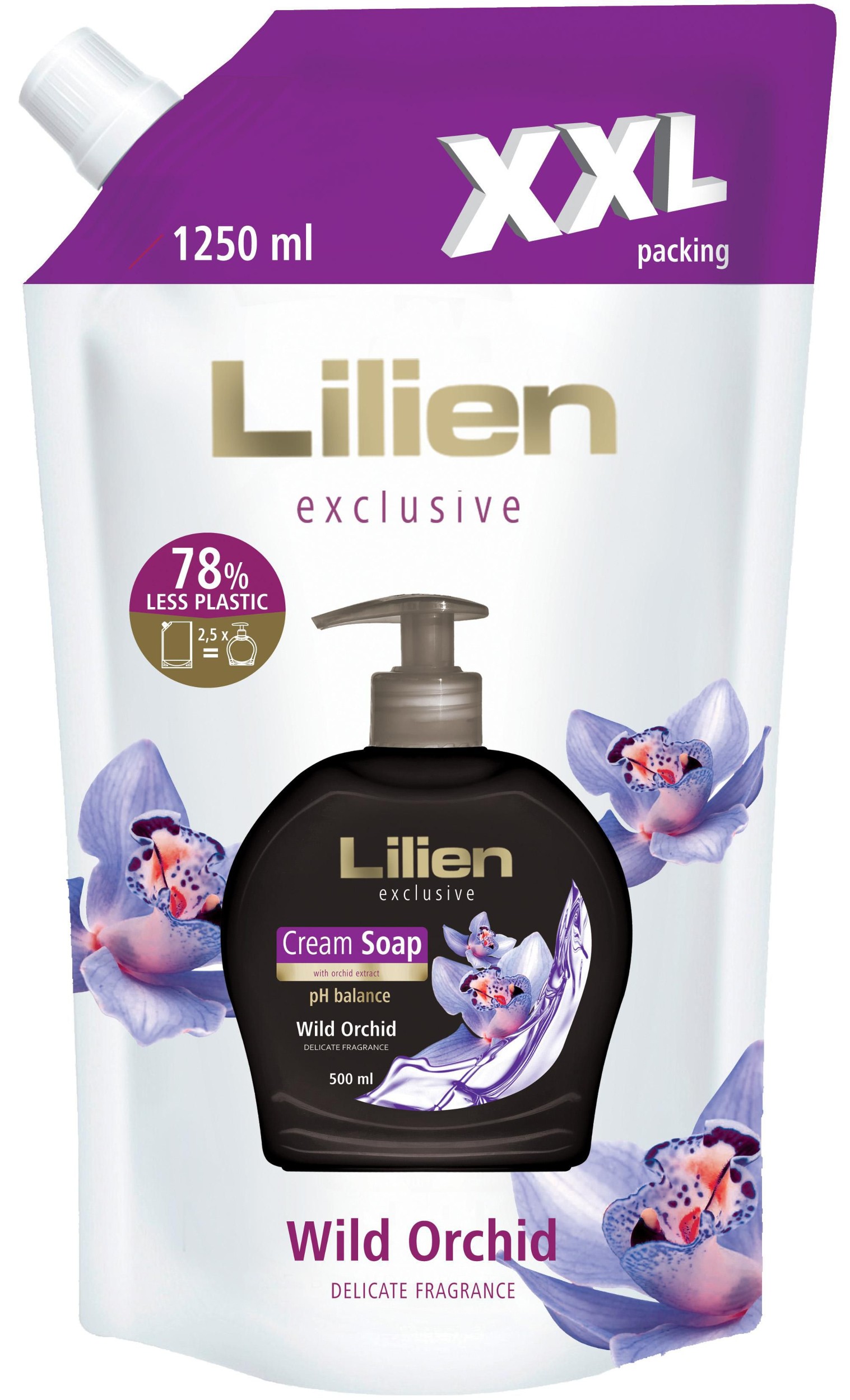 Drogerie a kosmetika - Lilien tekuté mýdlo Wild Orchid XXL 1 250ml
