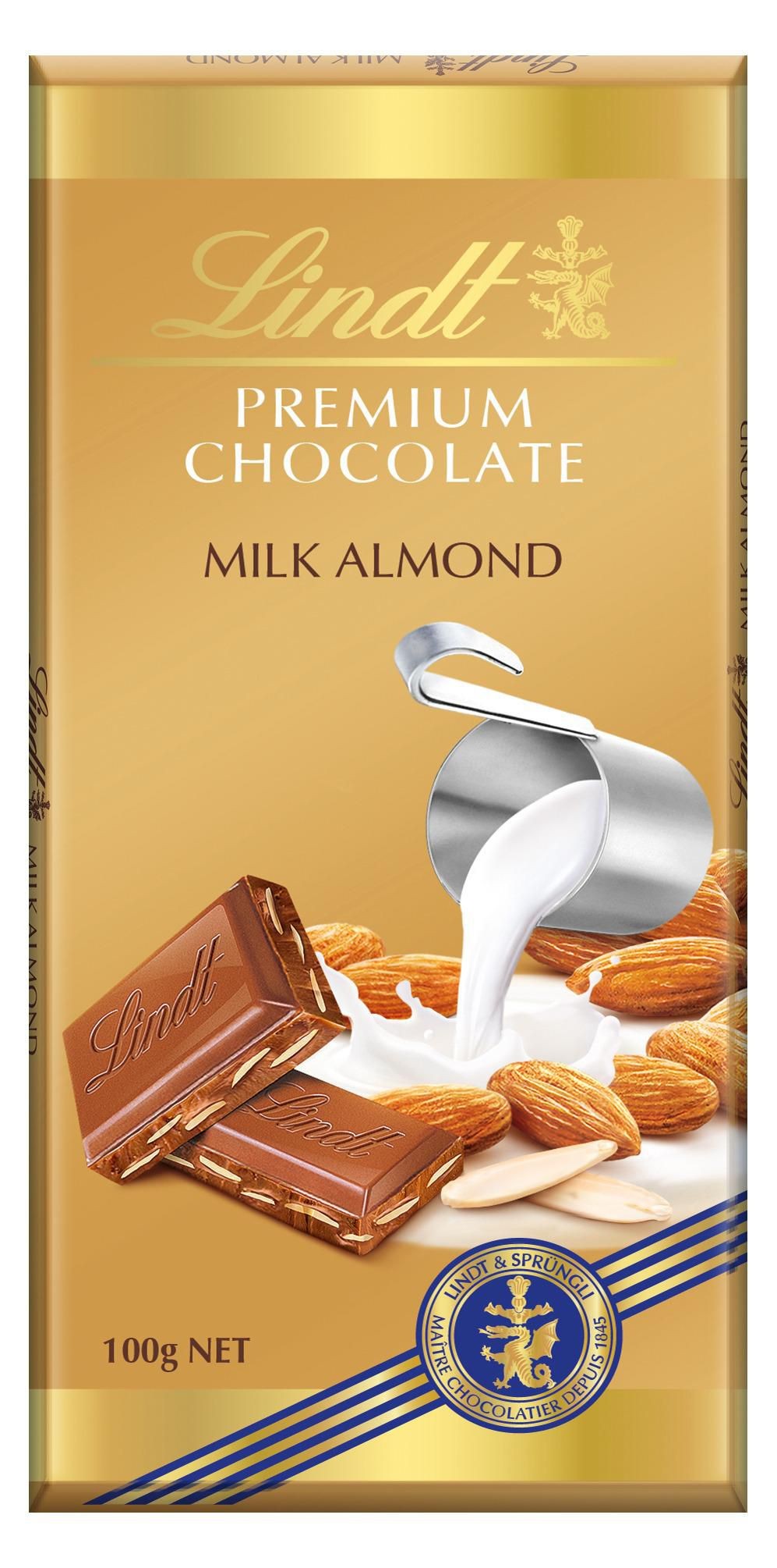 Trvanlivé potraviny - Lindt Gold Mléčná čokoláda mandle 100g