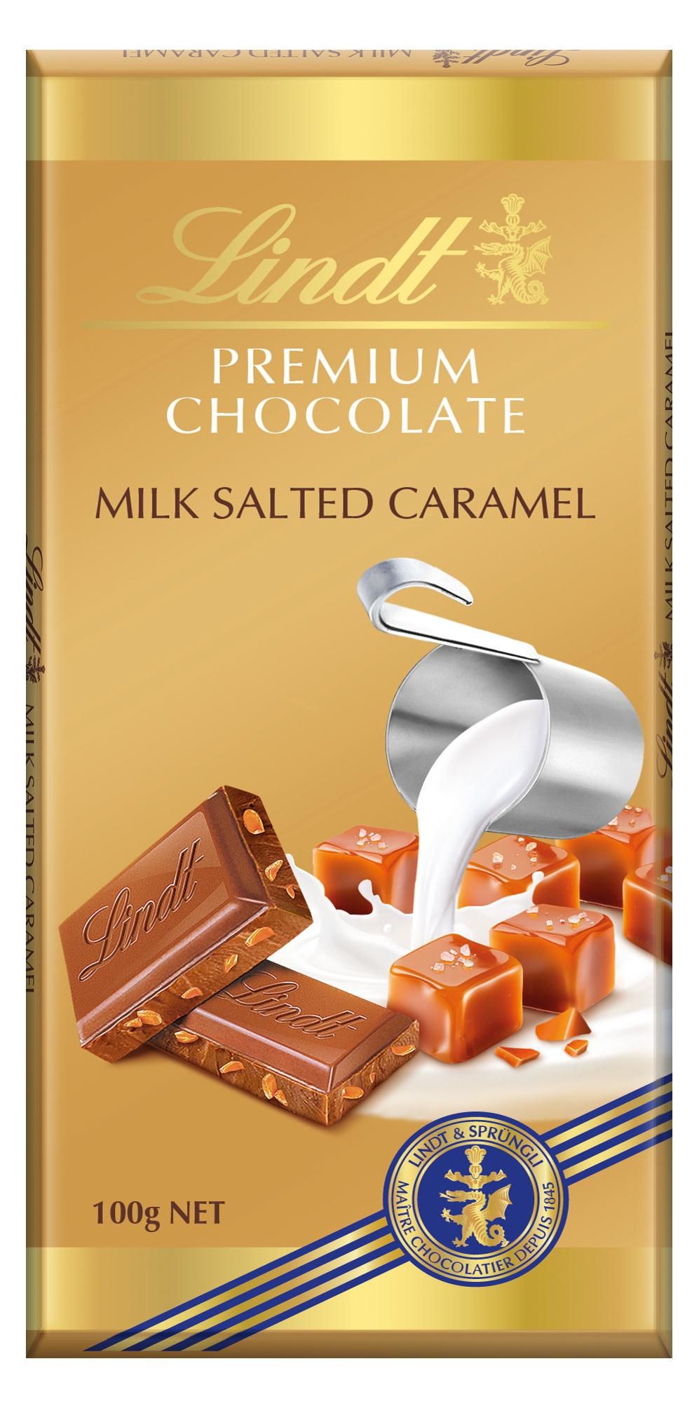 Trvanlivé potraviny - Lindt Gold Mléčná čokoláda slaný karamel 100g