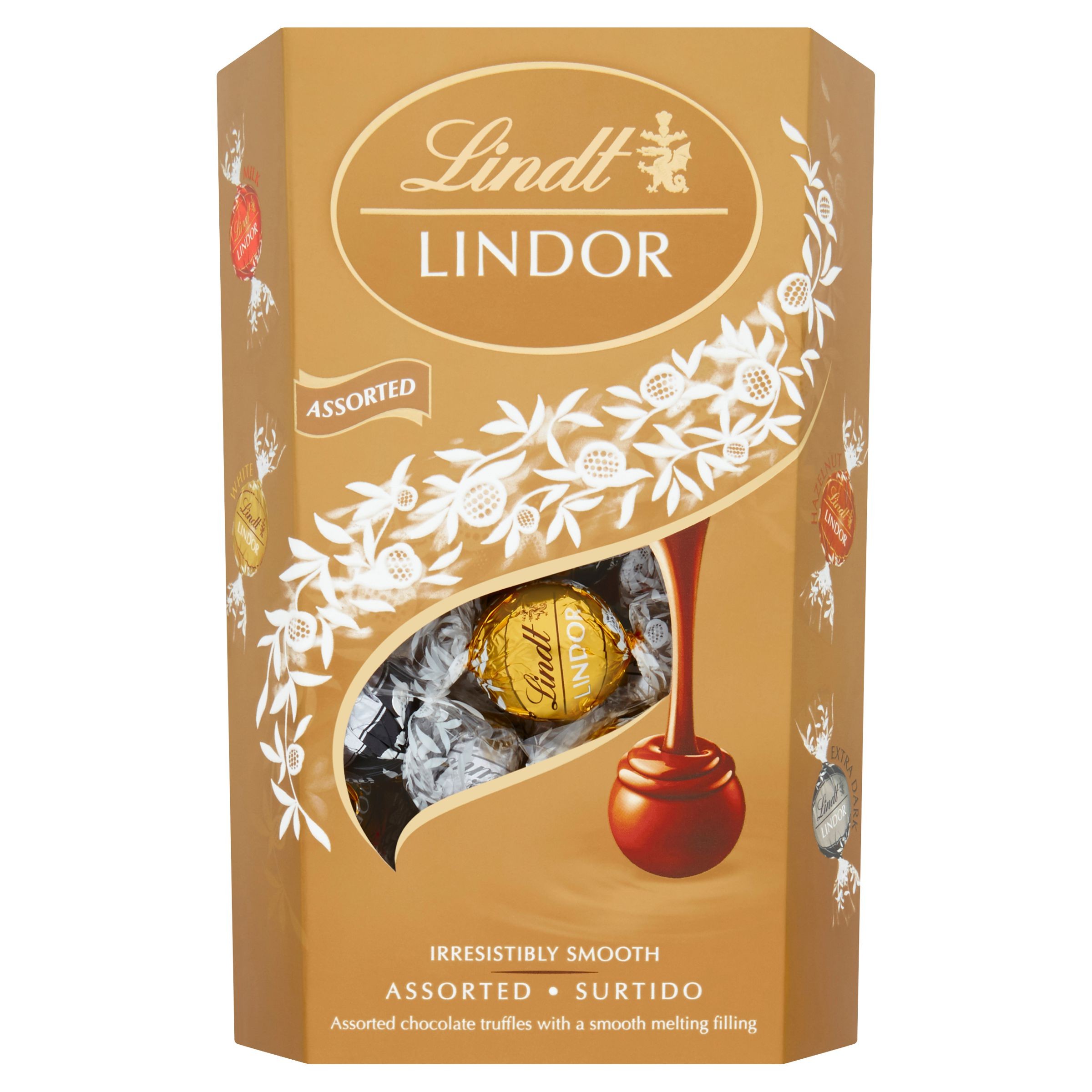 Trvanlivé potraviny - Lindt Lindor Směs čokoládových bonbónů s jemnou krémovou náplní 337 g