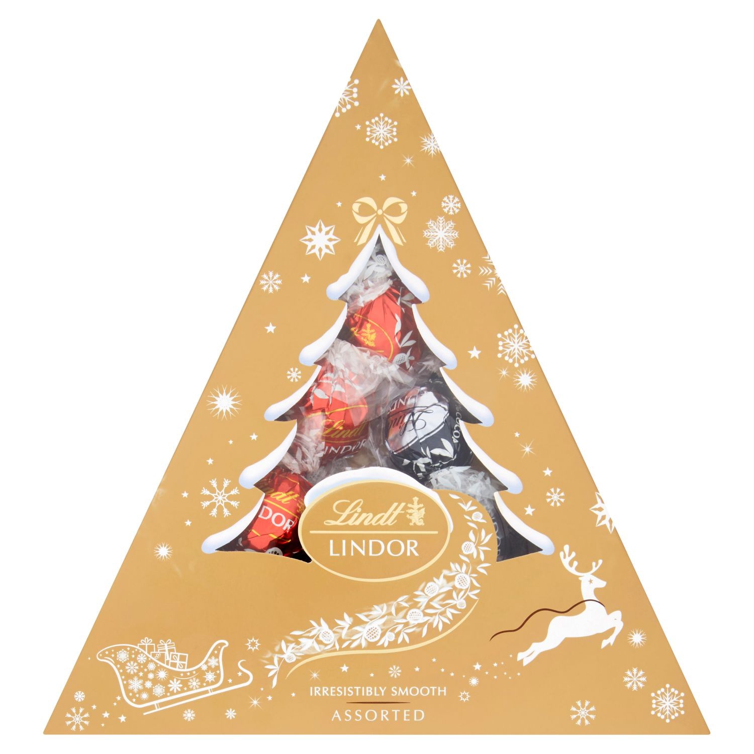 Trvanlivé potraviny - Lindt Lindor Směs mléčné, bílé a hořké čokolády s jemnou tekutou náplní 12 ks 125g