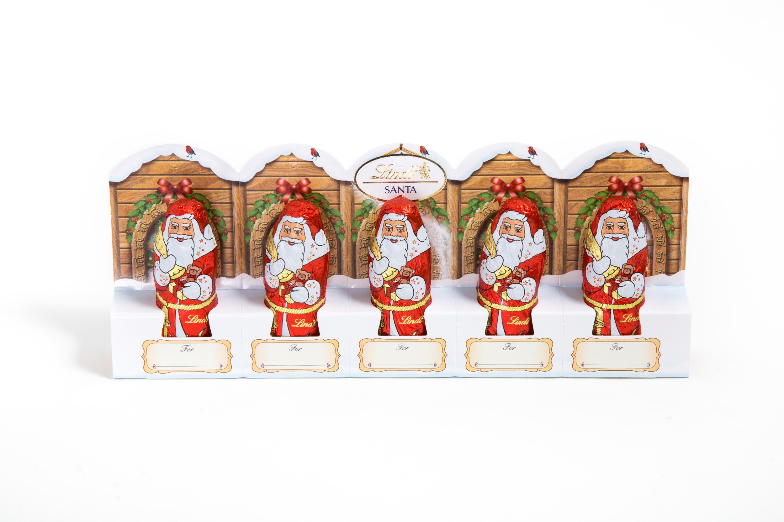 Trvanlivé potraviny - Lindt Mini Santa 5 x 10g