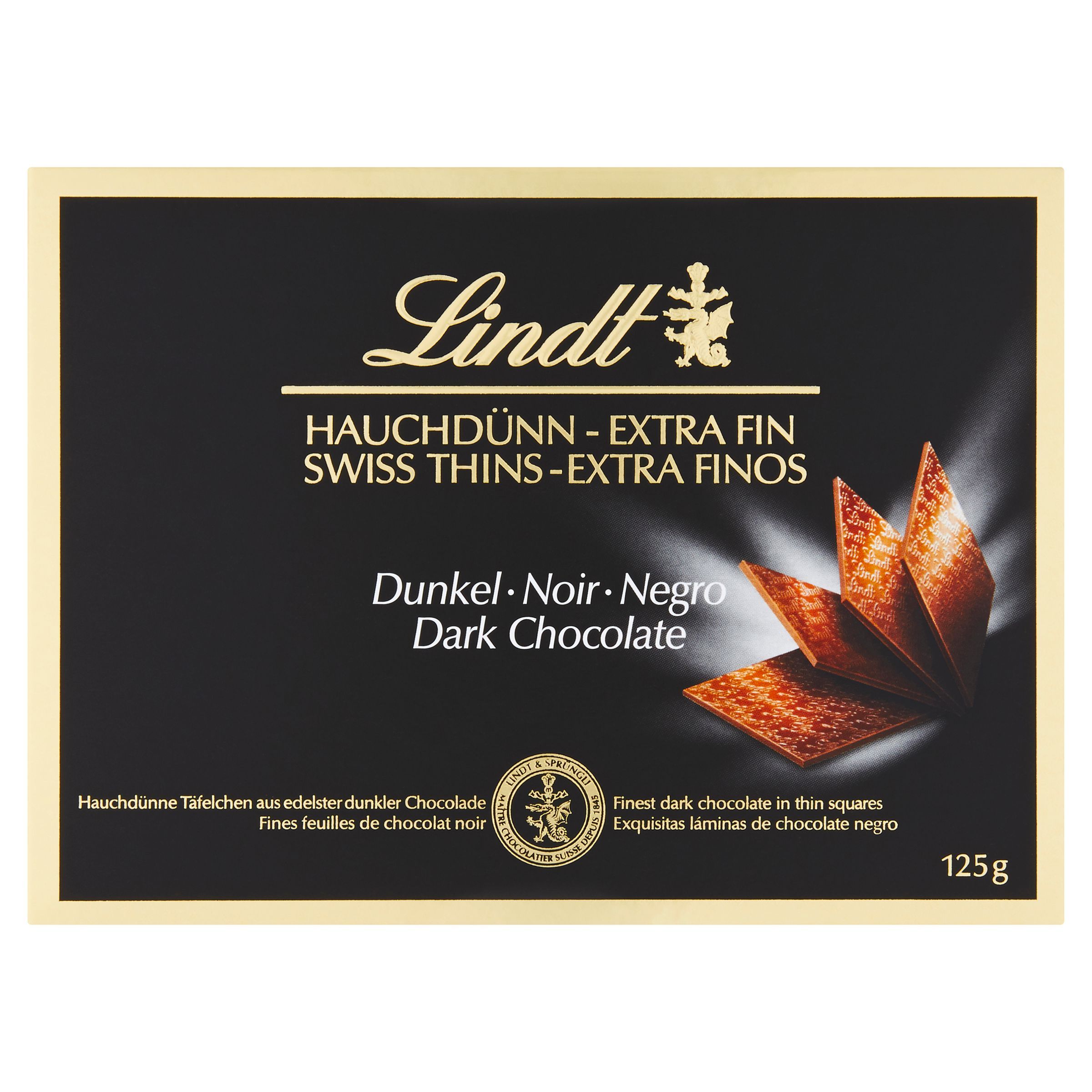 Trvanlivé potraviny - Lindt Thins dark 125 g