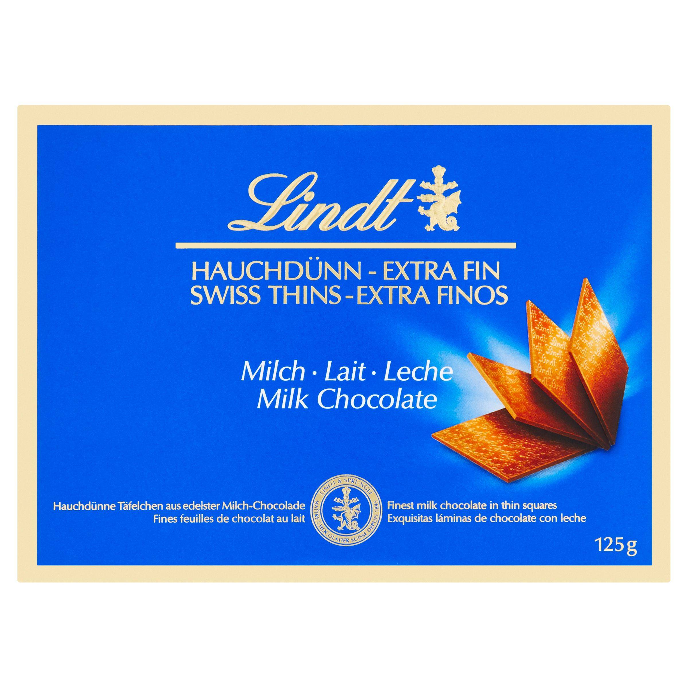 Trvanlivé potraviny - Lindt Thins milk 125 g