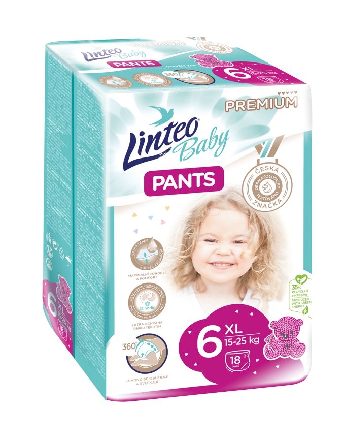 Svět dětí - LINTEO BABY plenky Pants 6 XL (18ks)