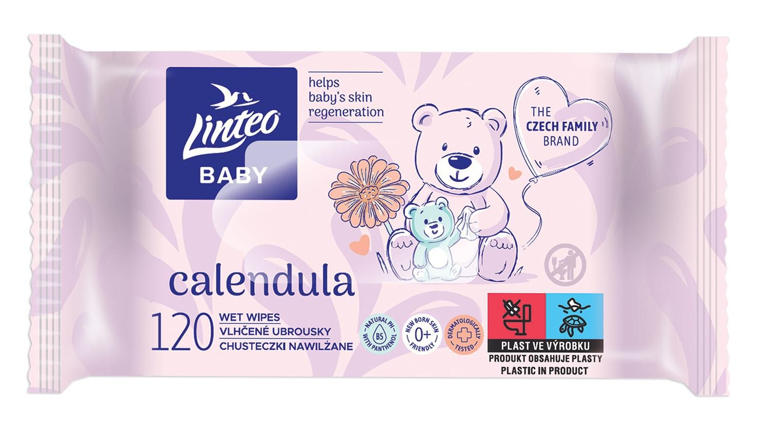 Svět dětí - Linteo BABY vlhčené dětské ubrousky 120 ks