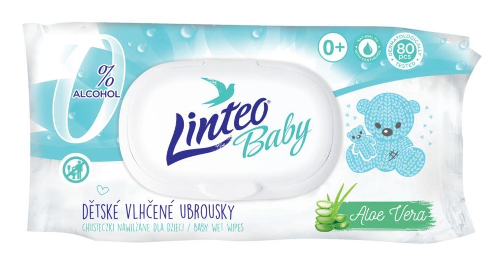 Svět dětí - Linteo Baby vlhčené dětské ubrousky pro podrážděnou pokožku 80ks
