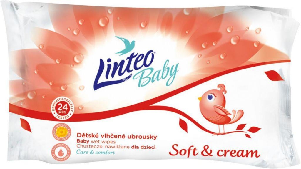 Svět dětí - Linteo Baby vlhčené dětské ubrousky pro zjemnění pokožky 24ks