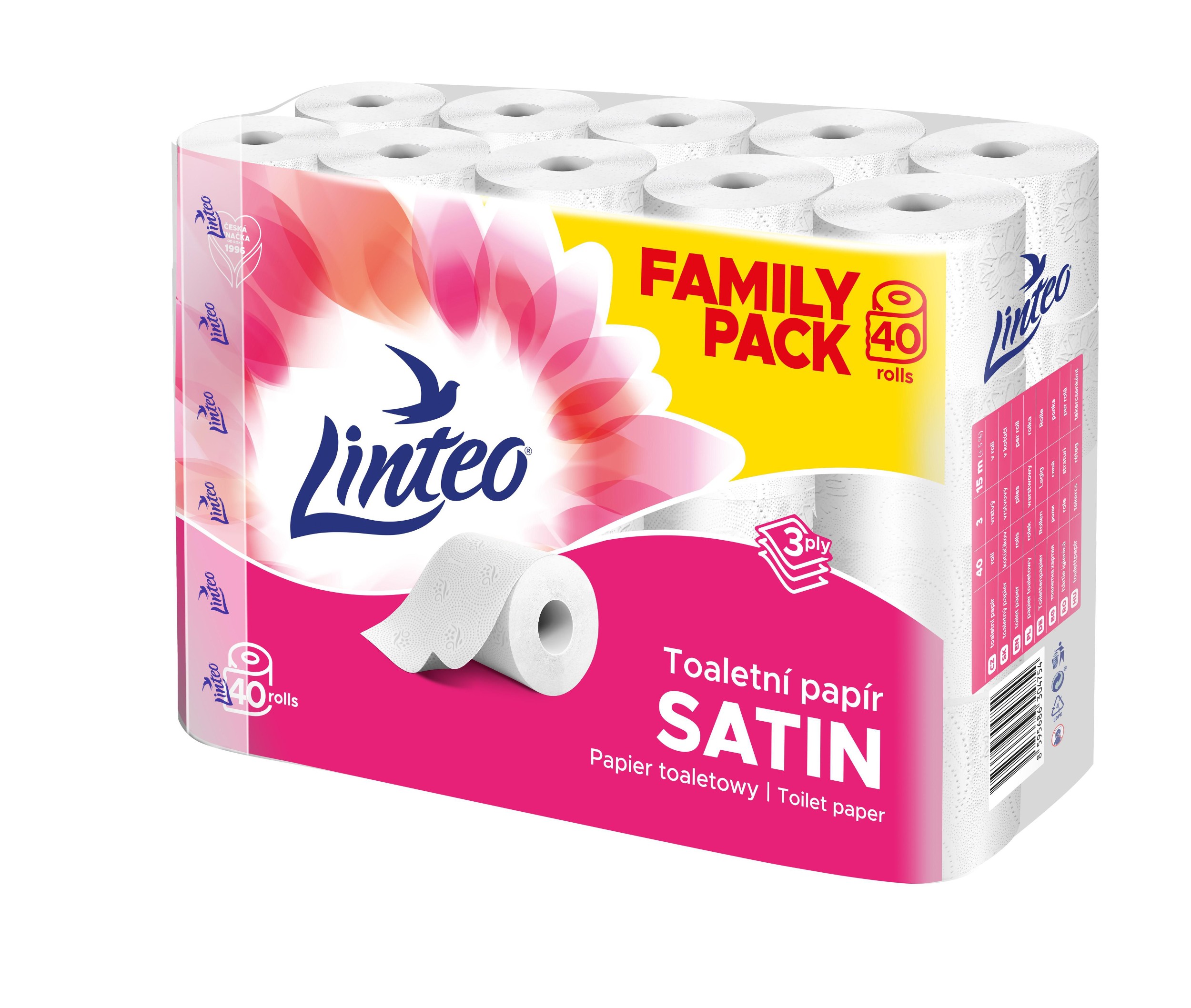 Linteo toaletní papír Classic 3vrstvý 40 ks-1