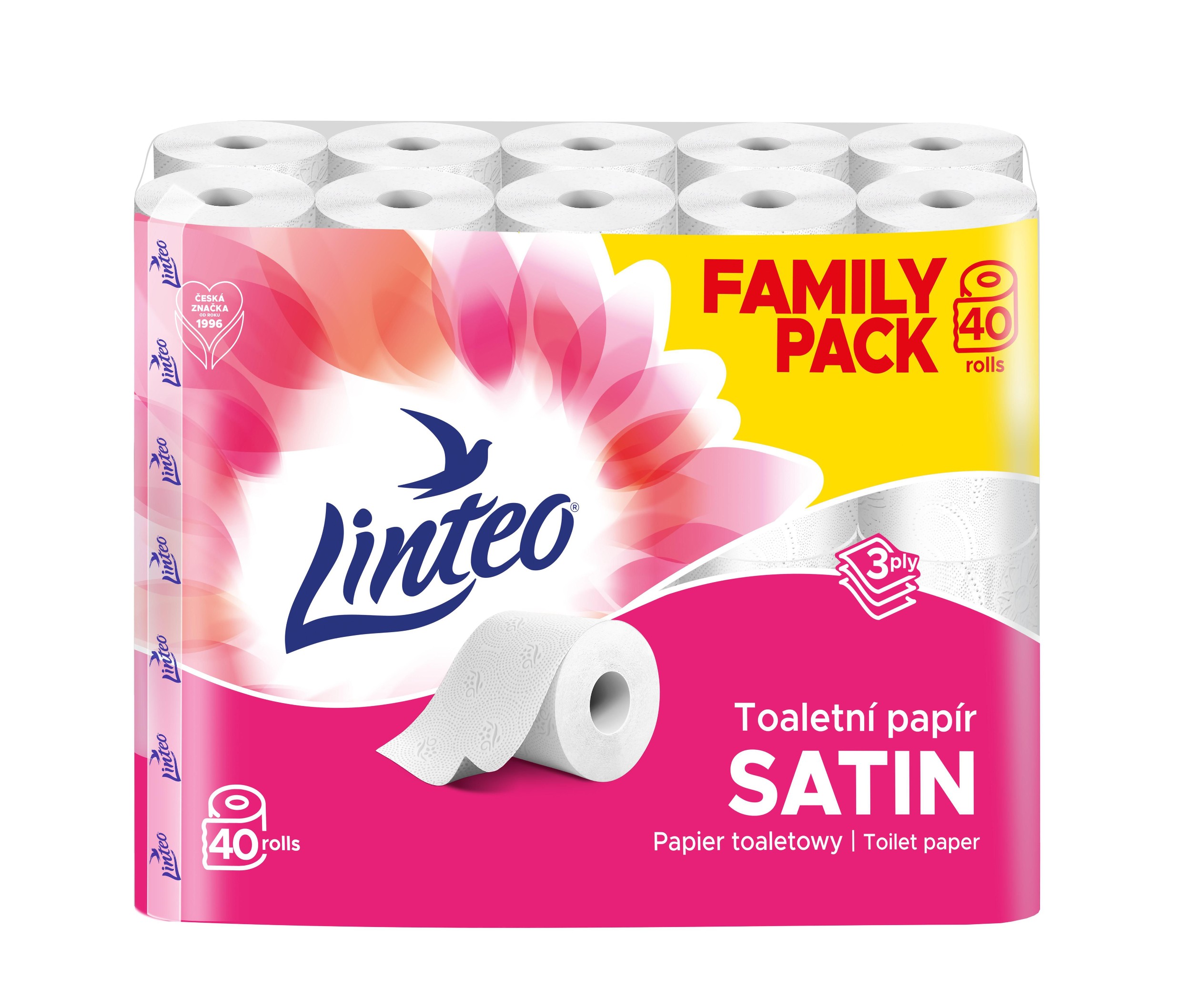 Drogerie a kosmetika - Linteo toaletní papír Classic 3vrstvý 40 ks