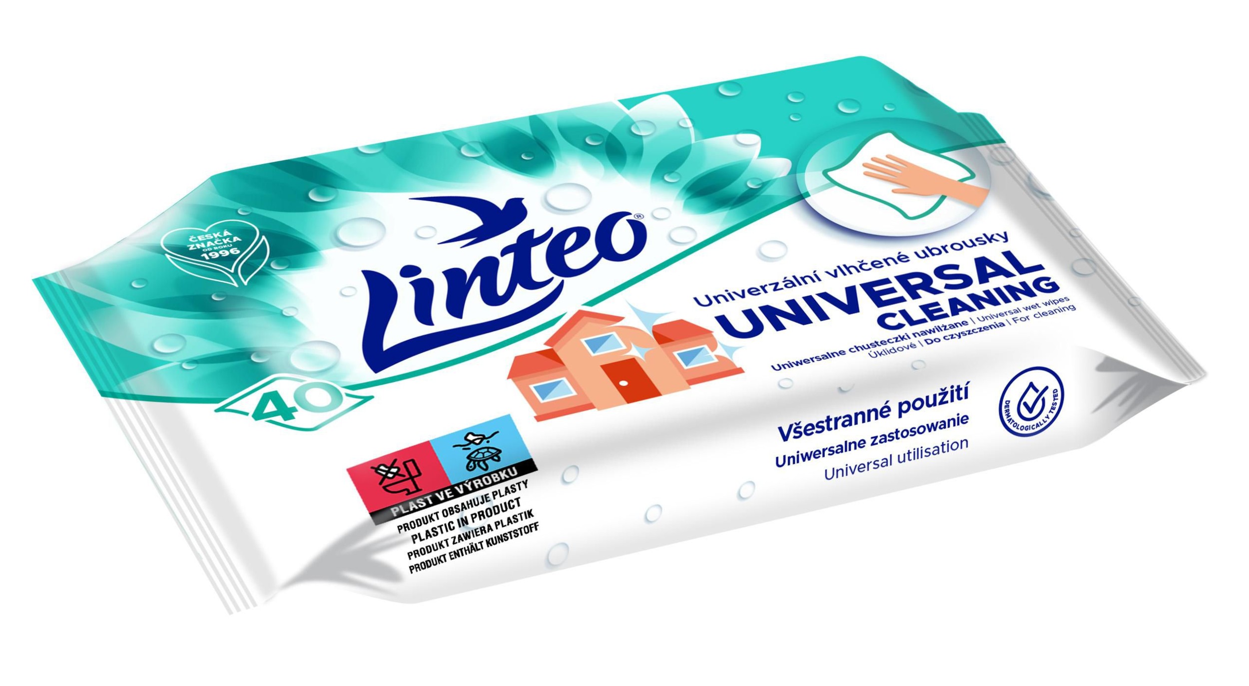 Linteo Vlhčené ubrousky univerzální 40 ks-1