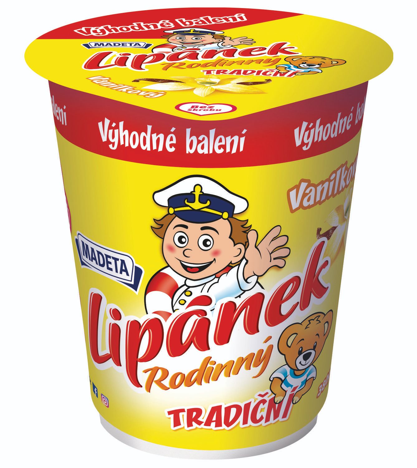 Mléčné a chlazené - Lipánek rodinný vanilka 380g